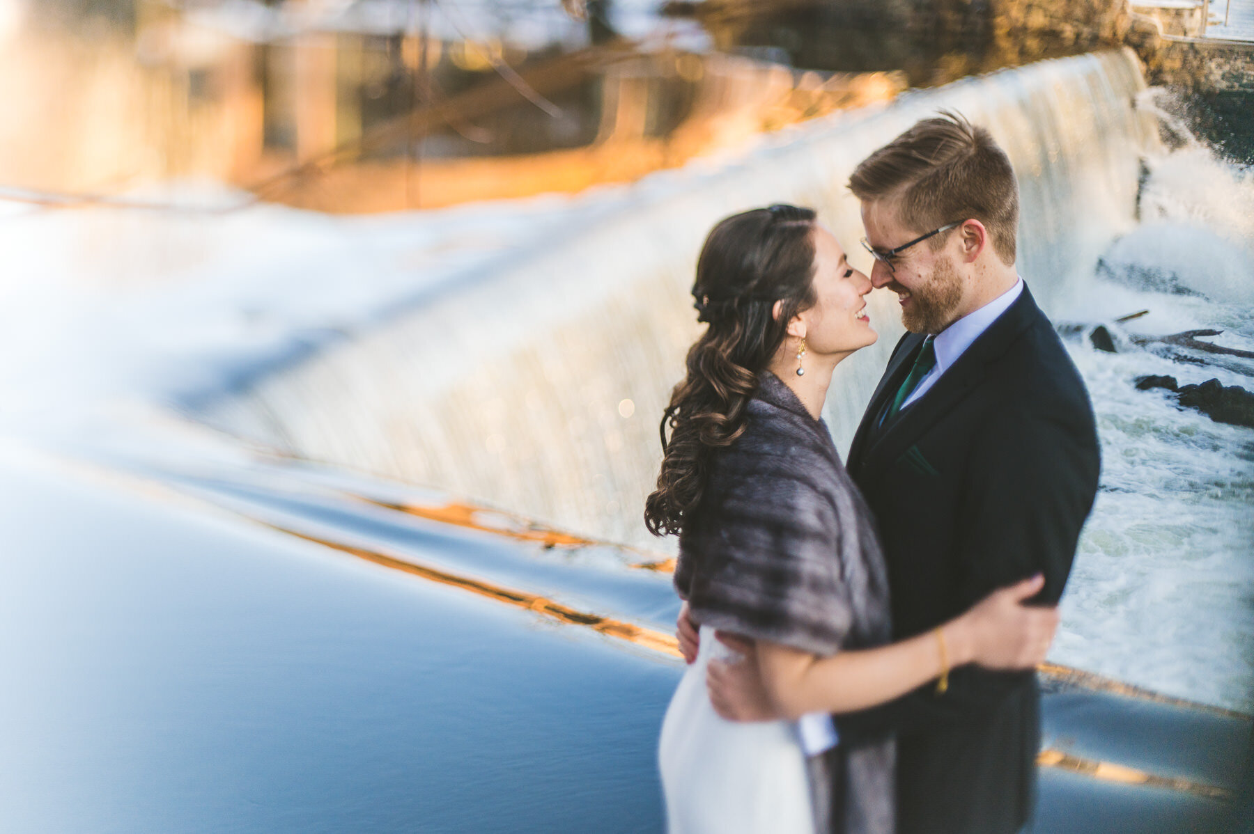 Wedding Kiss at the Roundhouse in Beacon, Hudson River Valley, New York