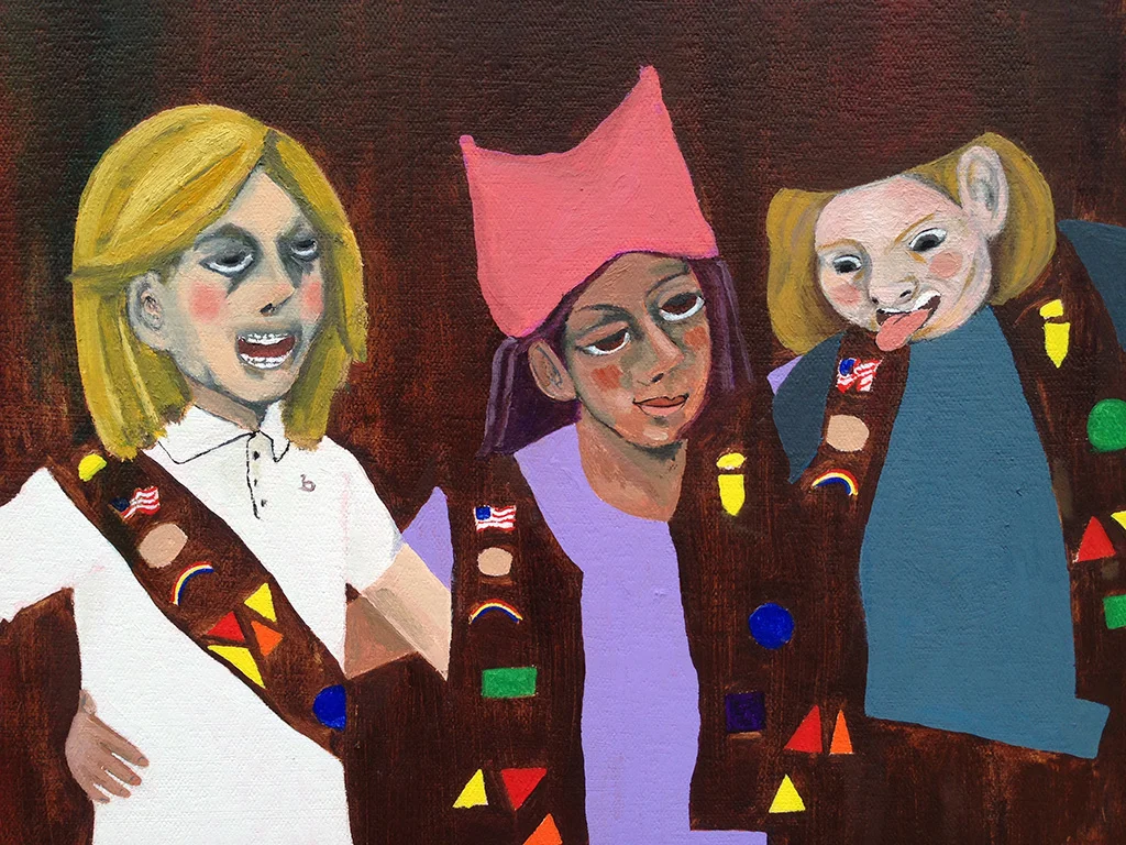 Detail: "Brownies, Goofing Off For A Camera, Get Sucked Into A Masterpiece Of Abstraction"