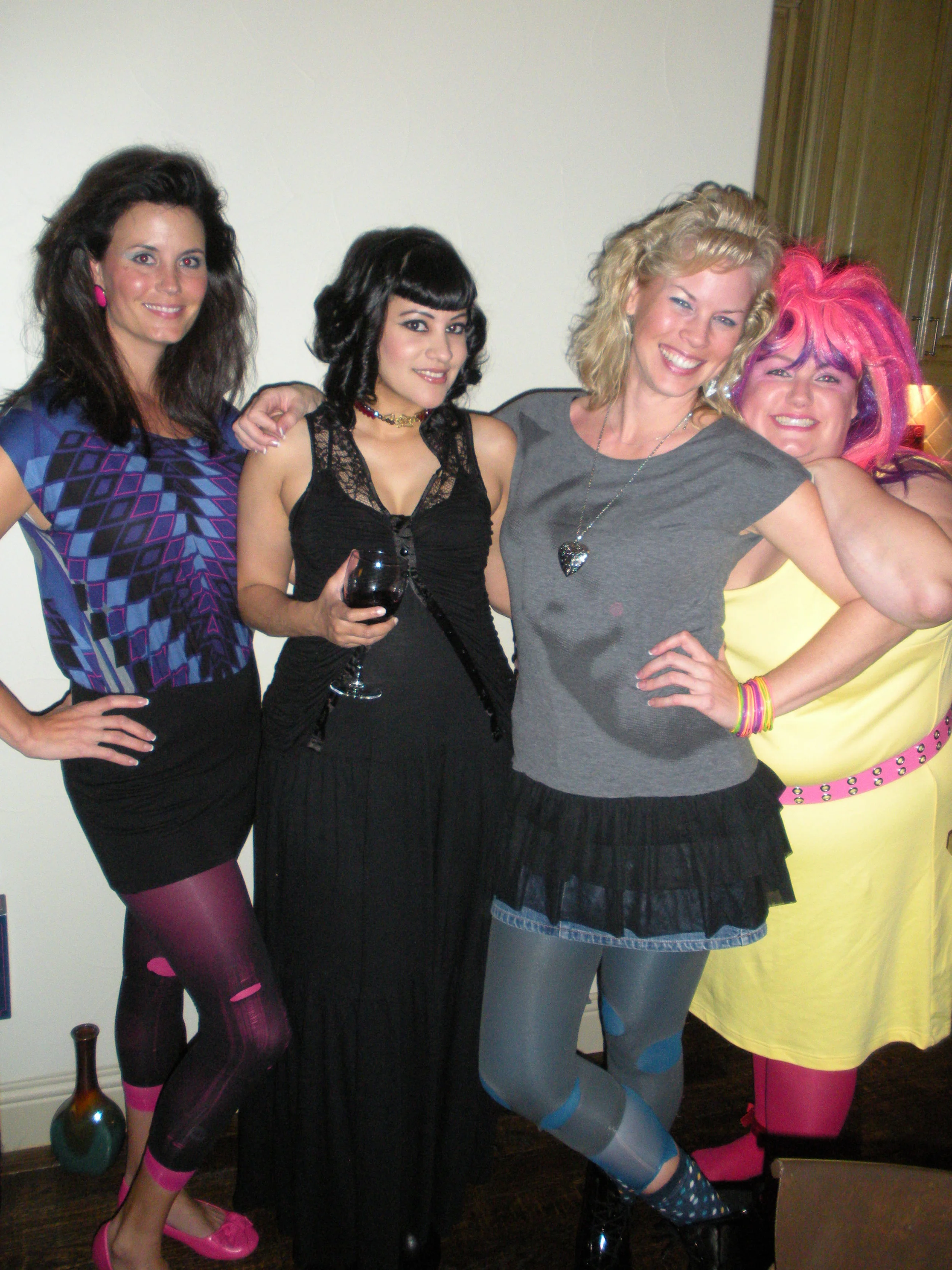 here is a pic of us, dressed like we did back then. yes, the '80's are a thing in the 21st century.