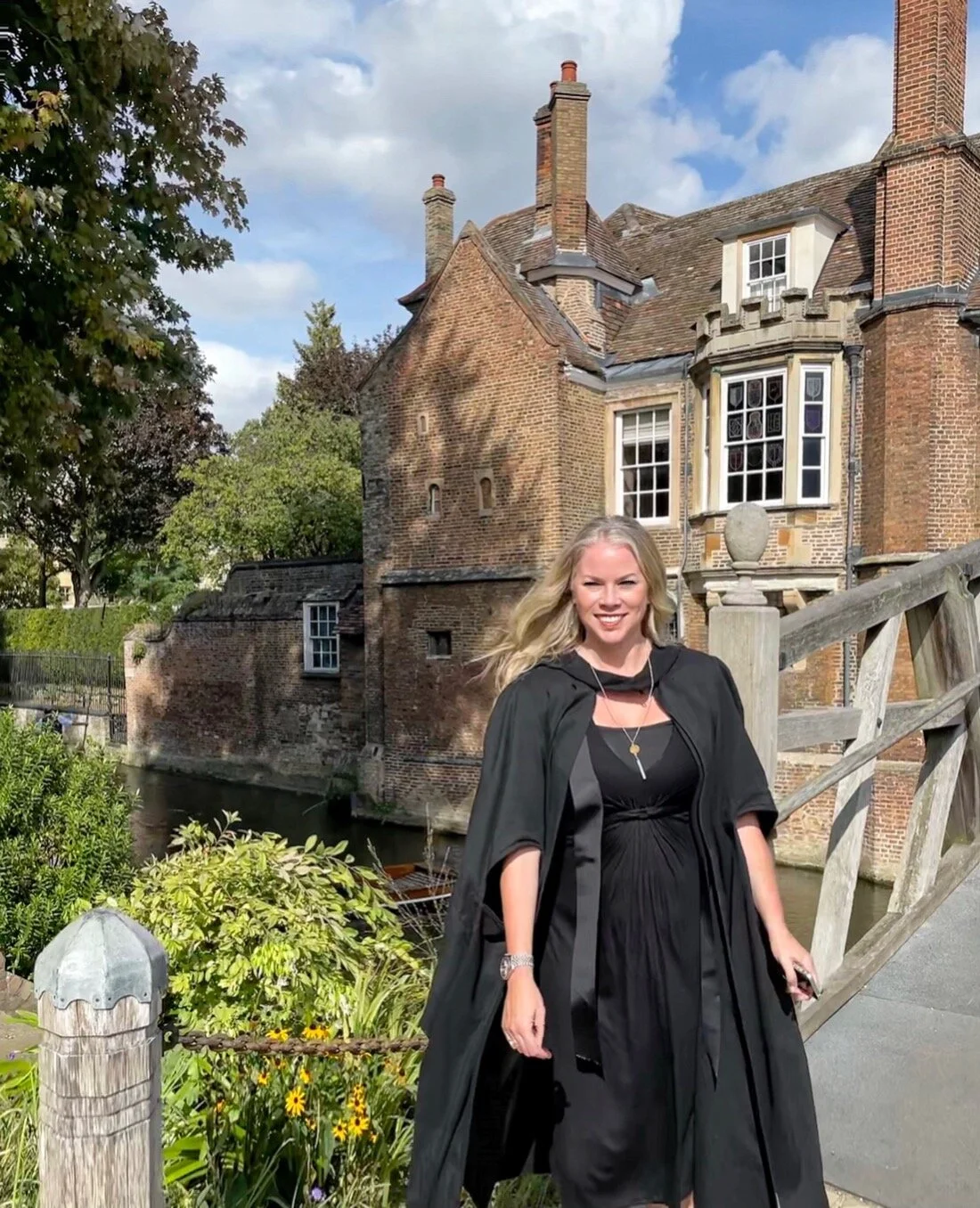 on the mathematical bridge. in my Harry Potter gown. laughing and almost crying.