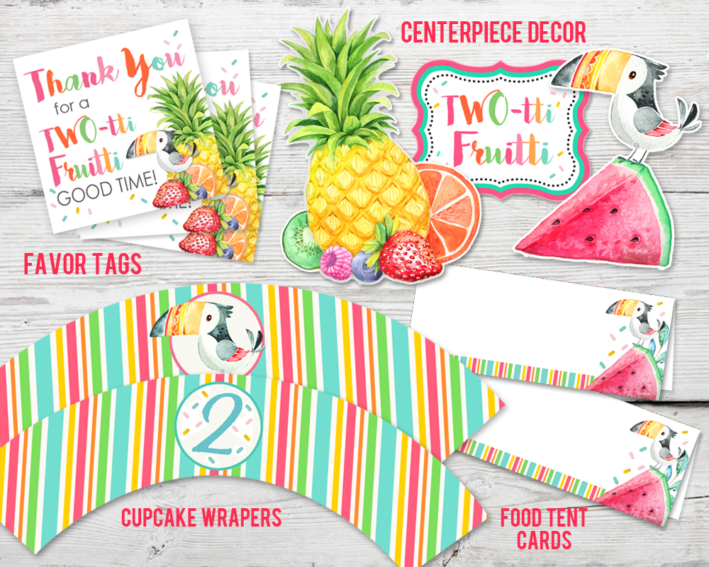 Twotti Fruitti Printable Party Kit