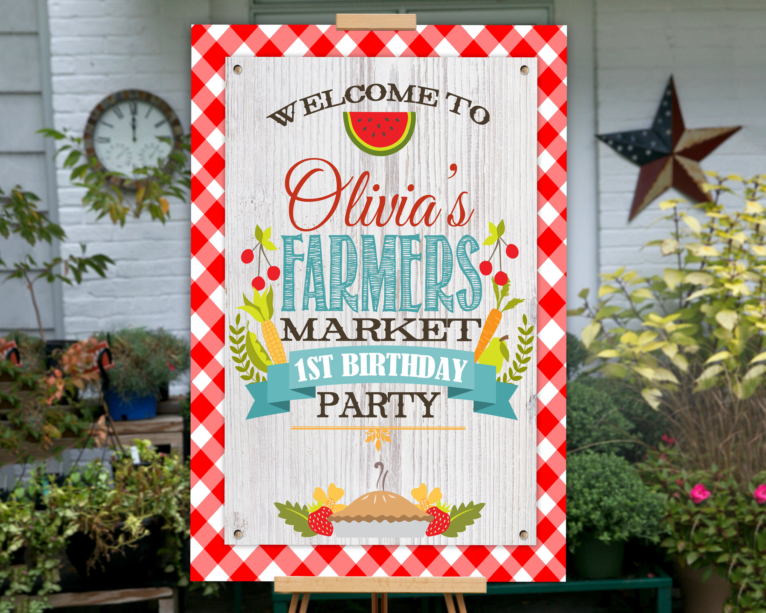 Farmers Market Party Sign