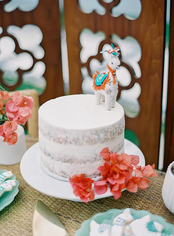 llama baby shower centerpieces