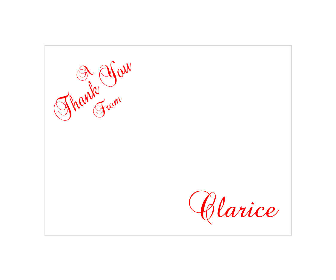Corner Thank You Note