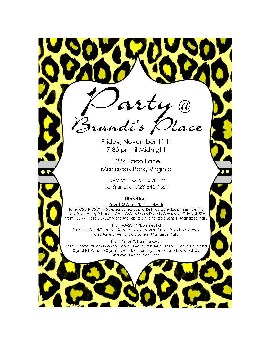 Yellow Leopard Print