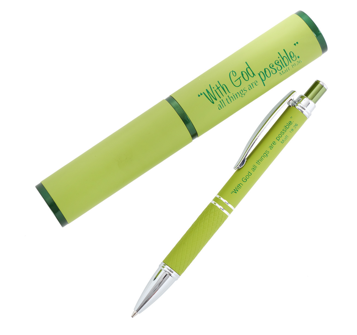 All Things Possible Gift Pen, Green, Matthew 19:26