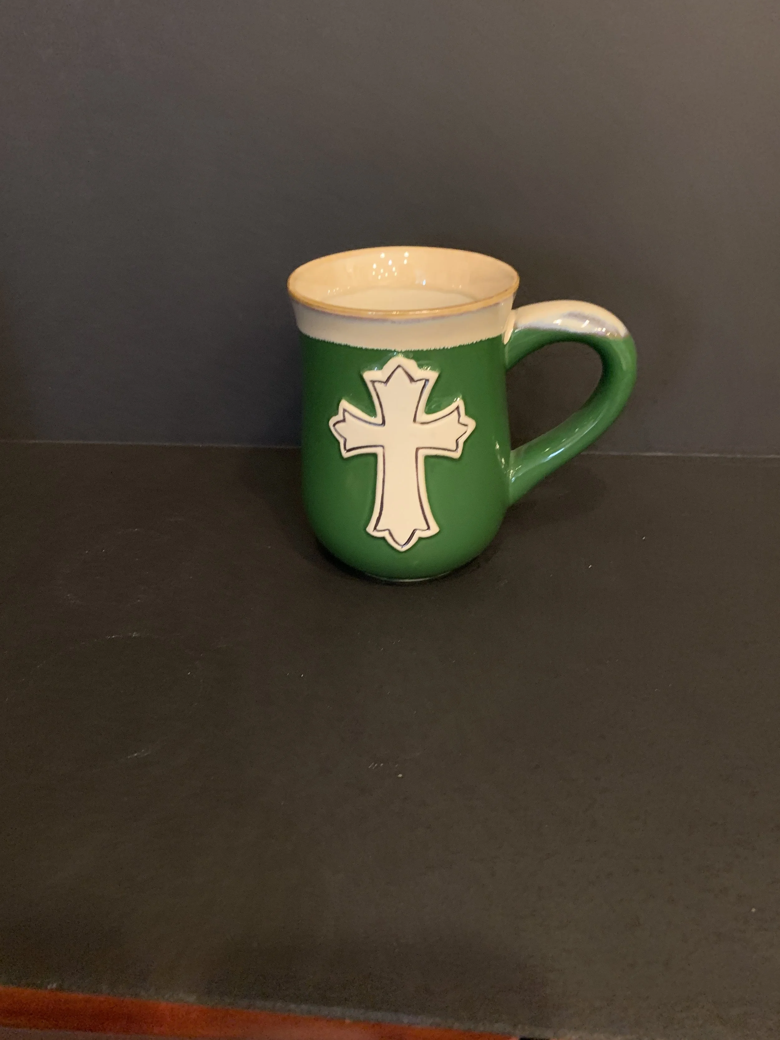 Green Cross Mug - Matthew 22:37