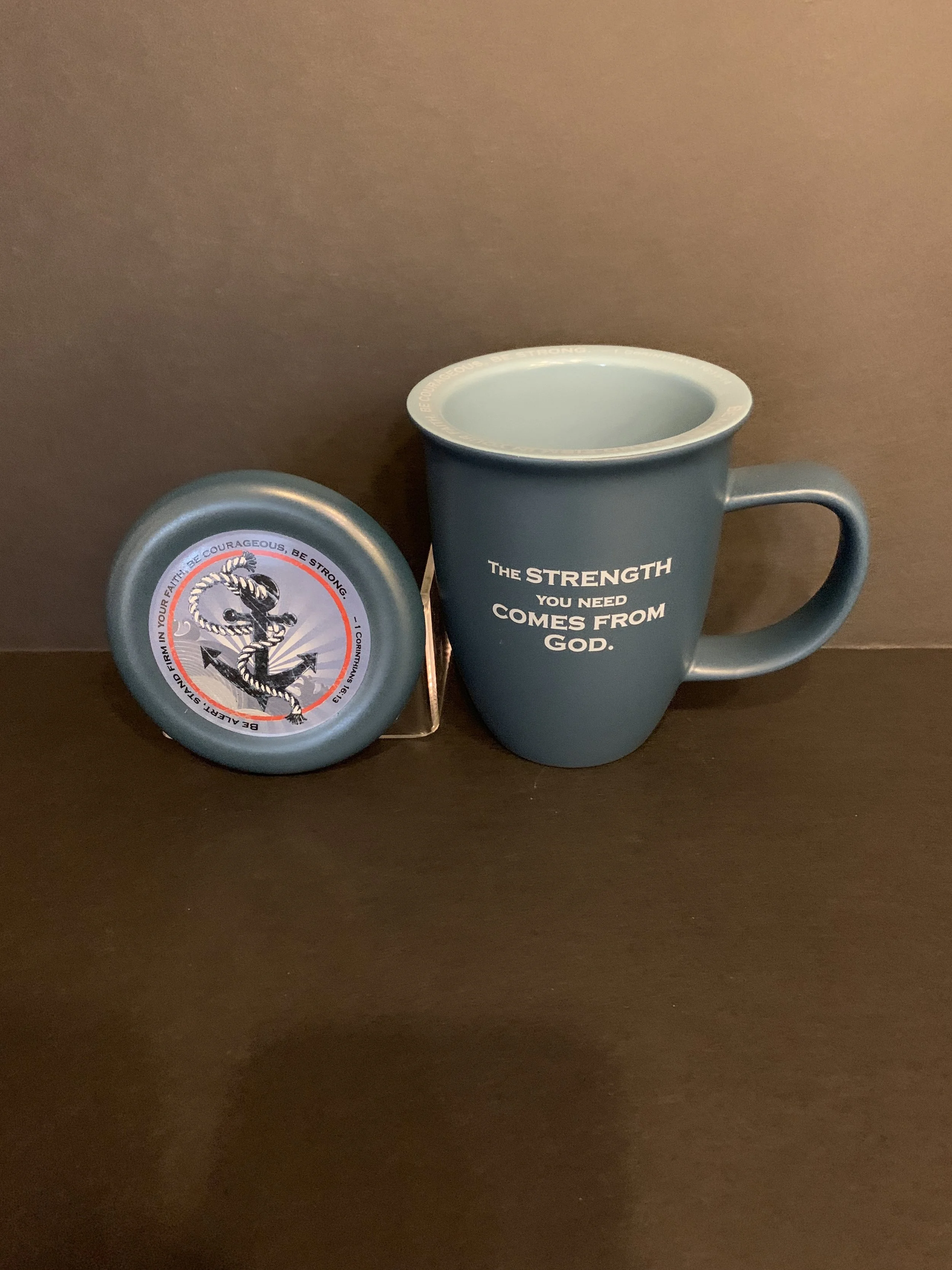 "BE STRONG" Coaster Mug by Abbey Press