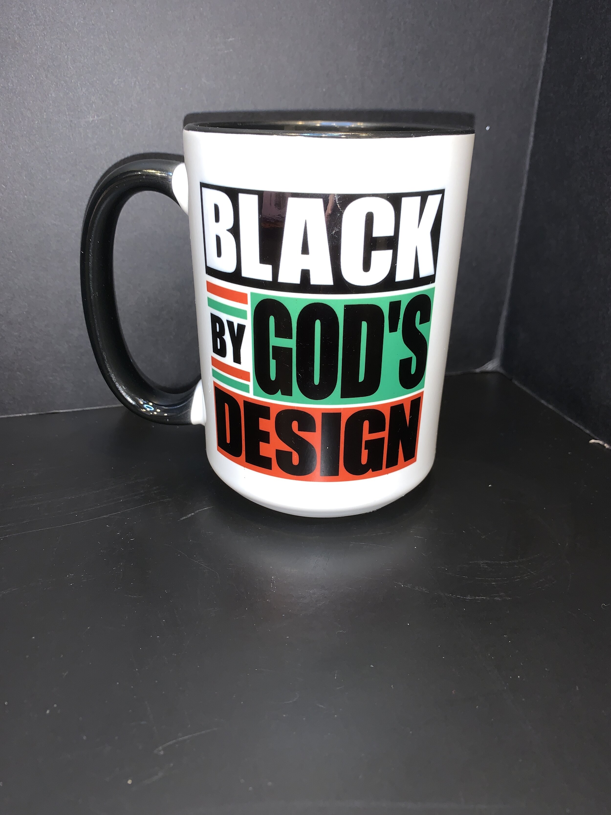 Black Designed By God Mug
