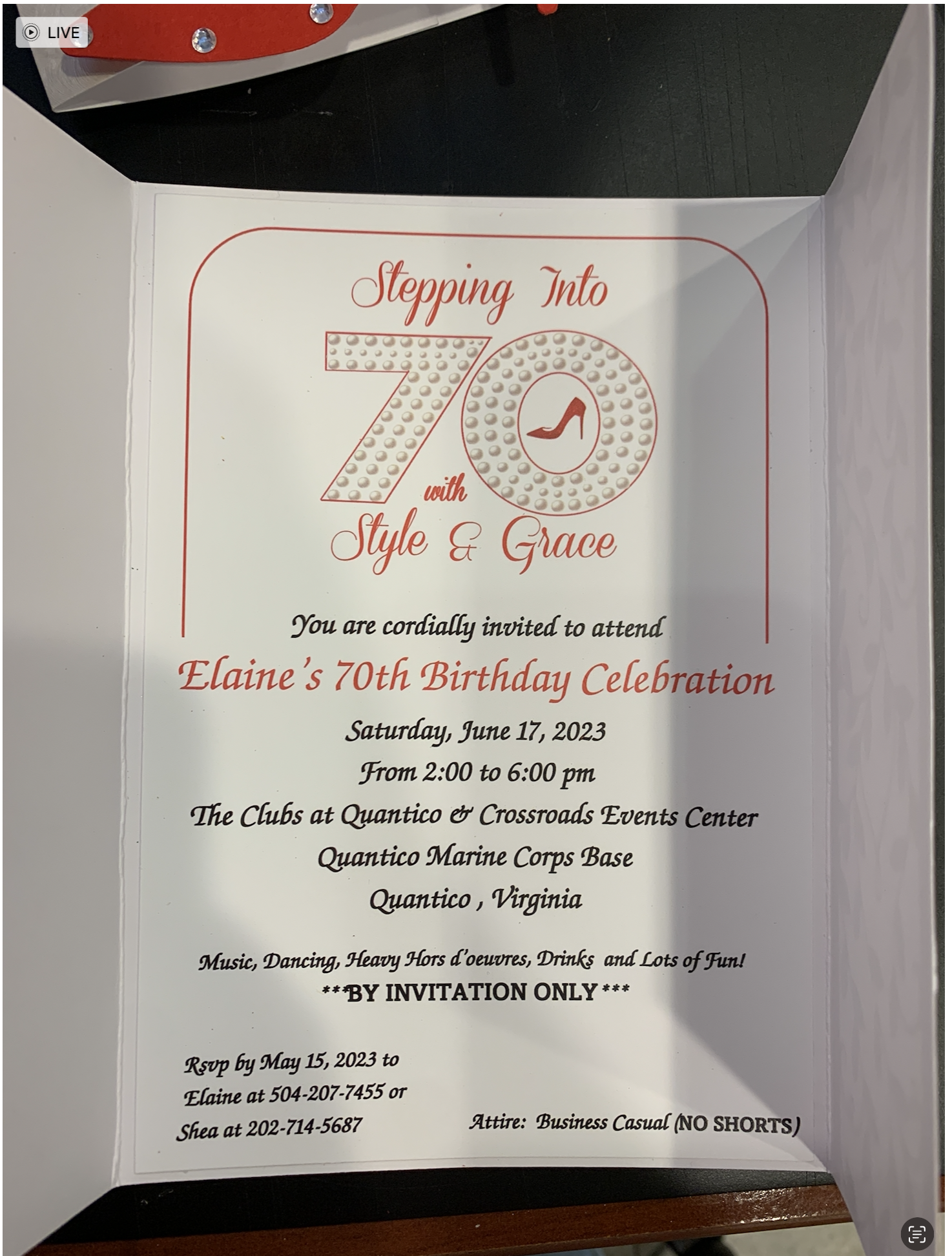 Handcrafted Invitation Red Shoe