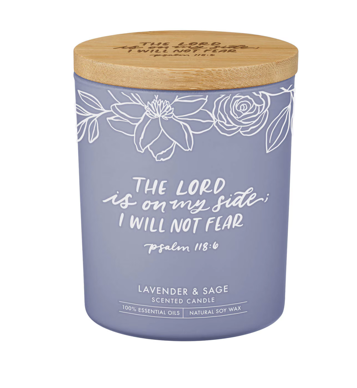 I Will Not Fear Lavender and Sage Candle