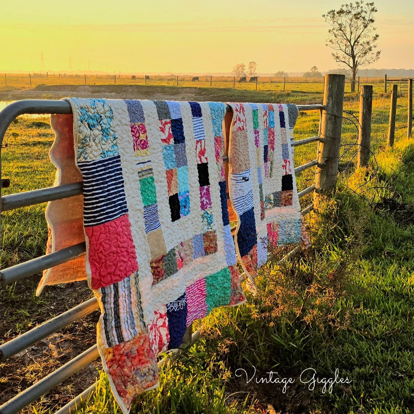It started with a video call.  Kelsey had an idea that she wanted to have created with the stack of bightly colored floral dresses and shirts that belonged to her mom. 

Incorporating a Barefoot Dreams blanket was important to her as that was a favor
