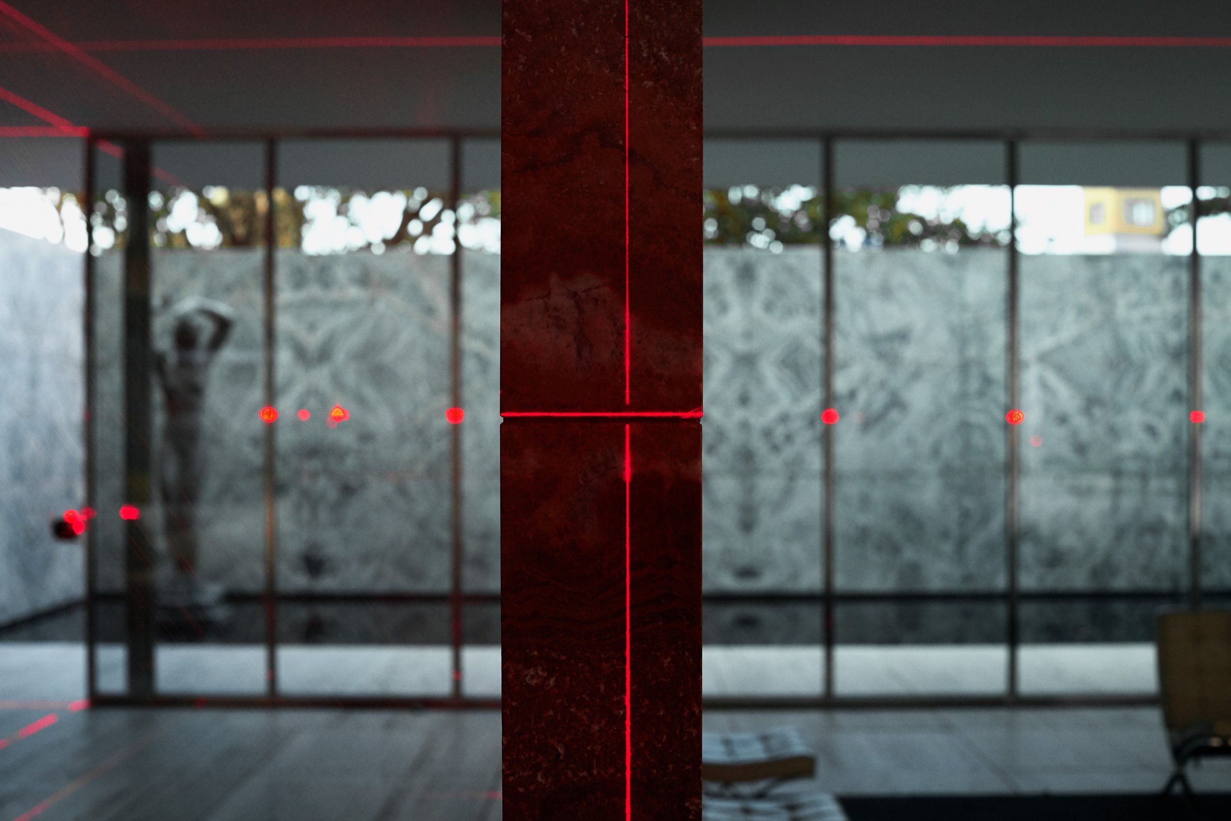 luftwerk, with mas context / geometry of light / barcelona pavilion / mies van der rohe 