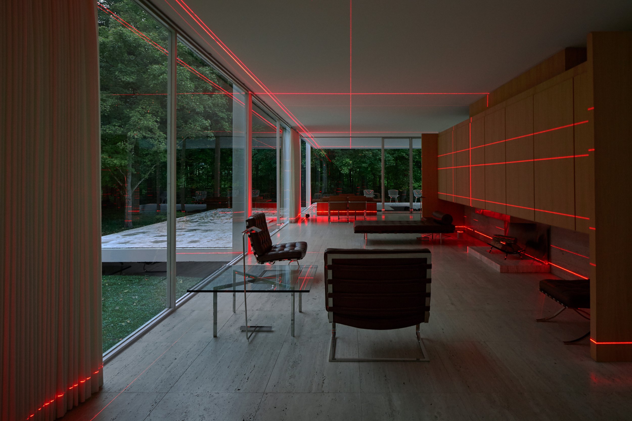 luftwerk, with mas context / geometry of light / farnsworth house / mies van der rohe 