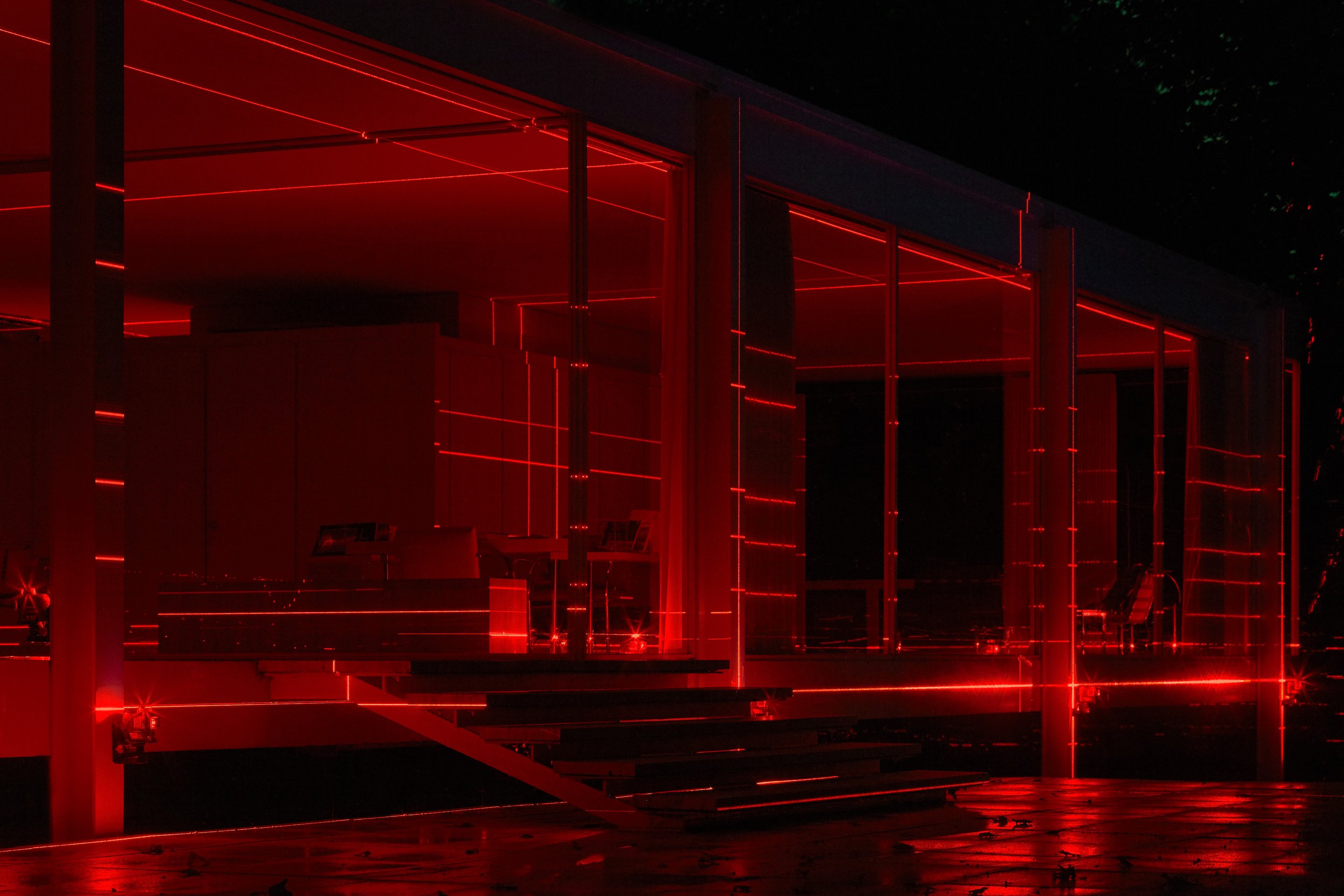 luftwerk, with mas context / geometry of light / farnsworth house / mies van der rohe 