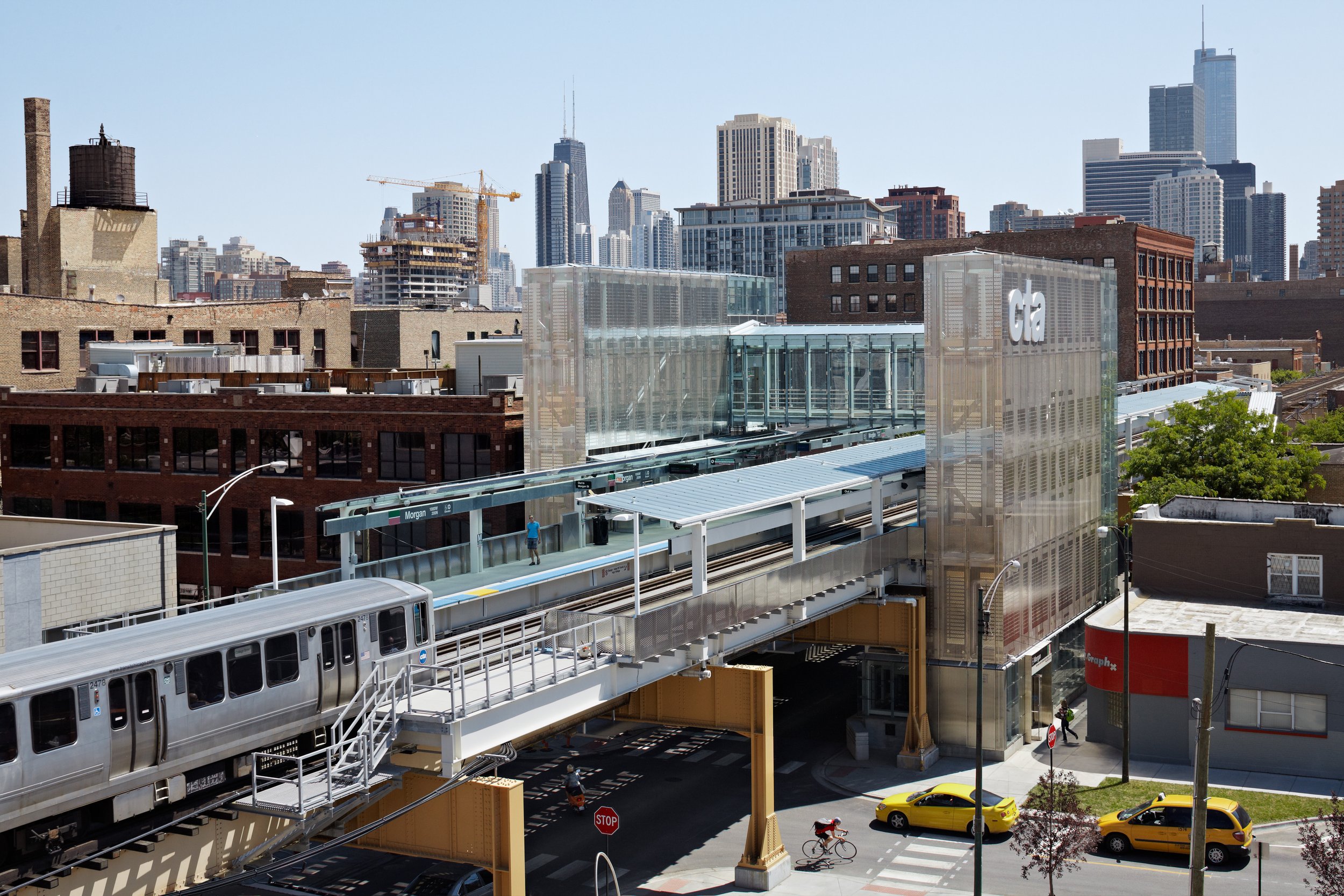 ross barney architects / morgan cta station / chicago