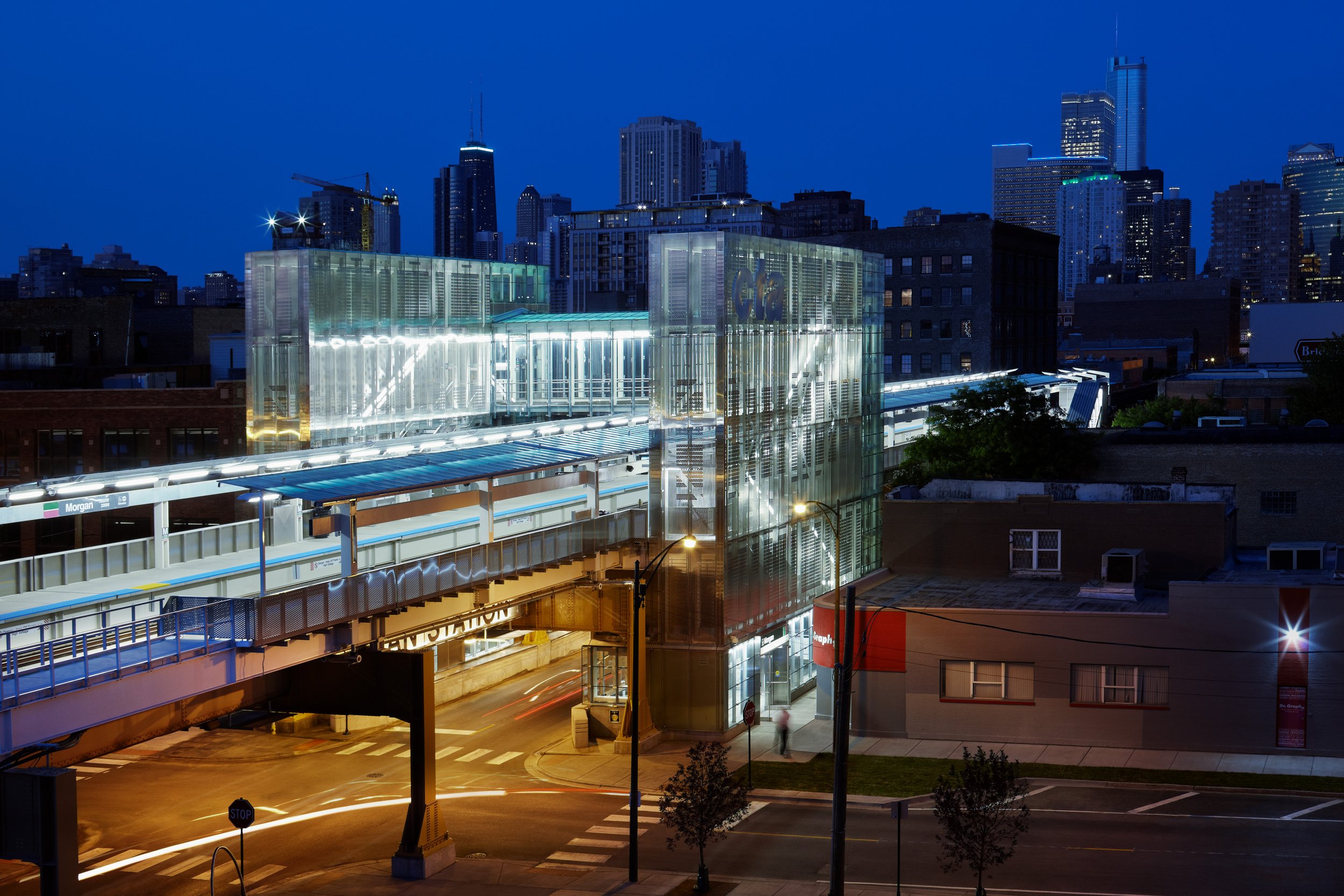 ross barney architects / morgan cta station / chicago