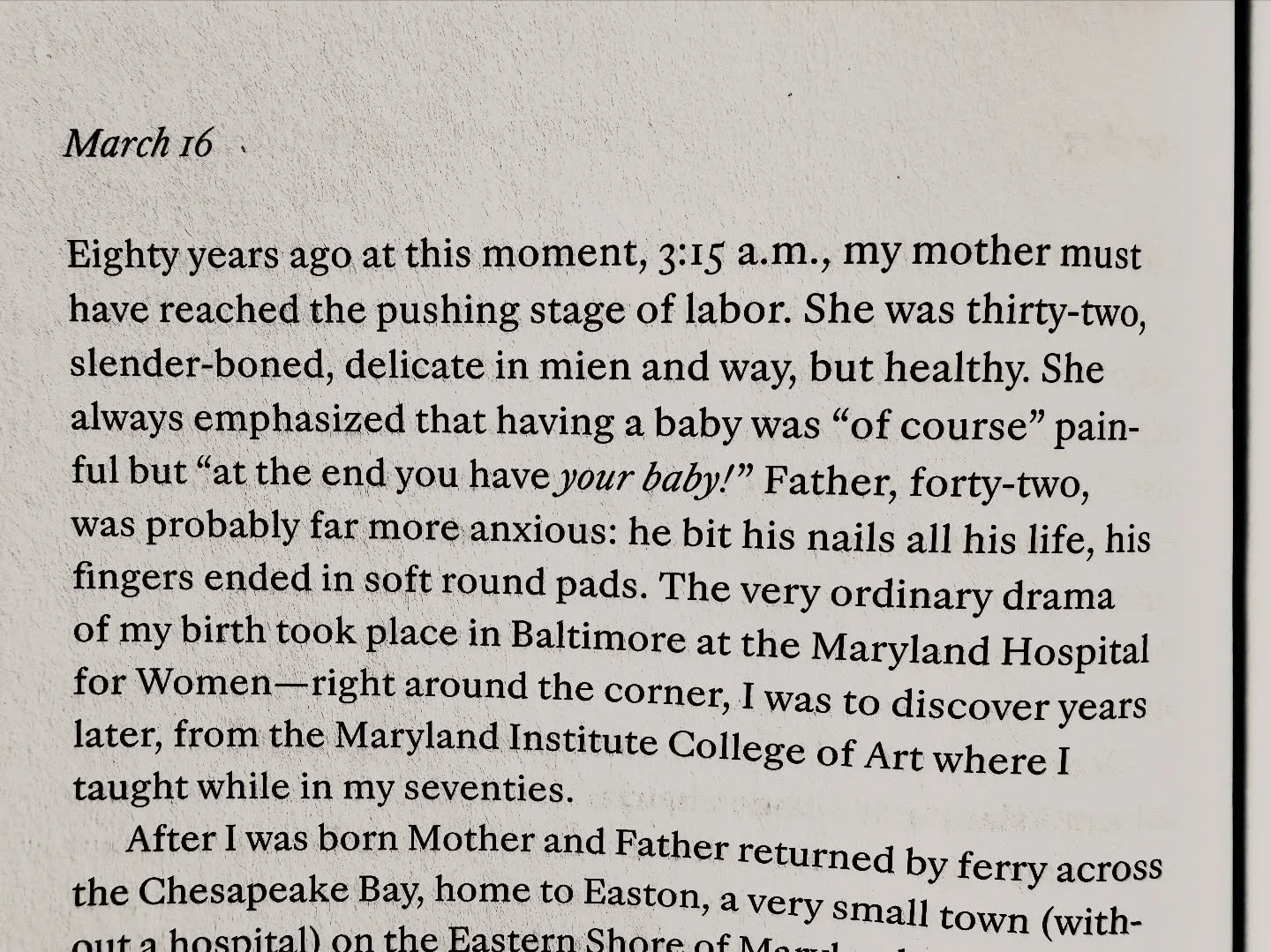 March 16, 2001. Anne Truitt (on her birthday)