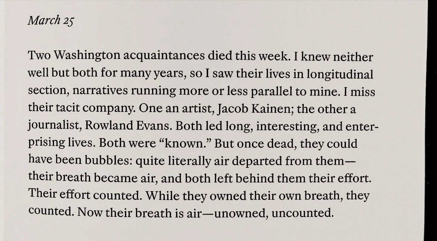 This is Anne Truitt on March 25, 2001. Today is March 25, 2026.