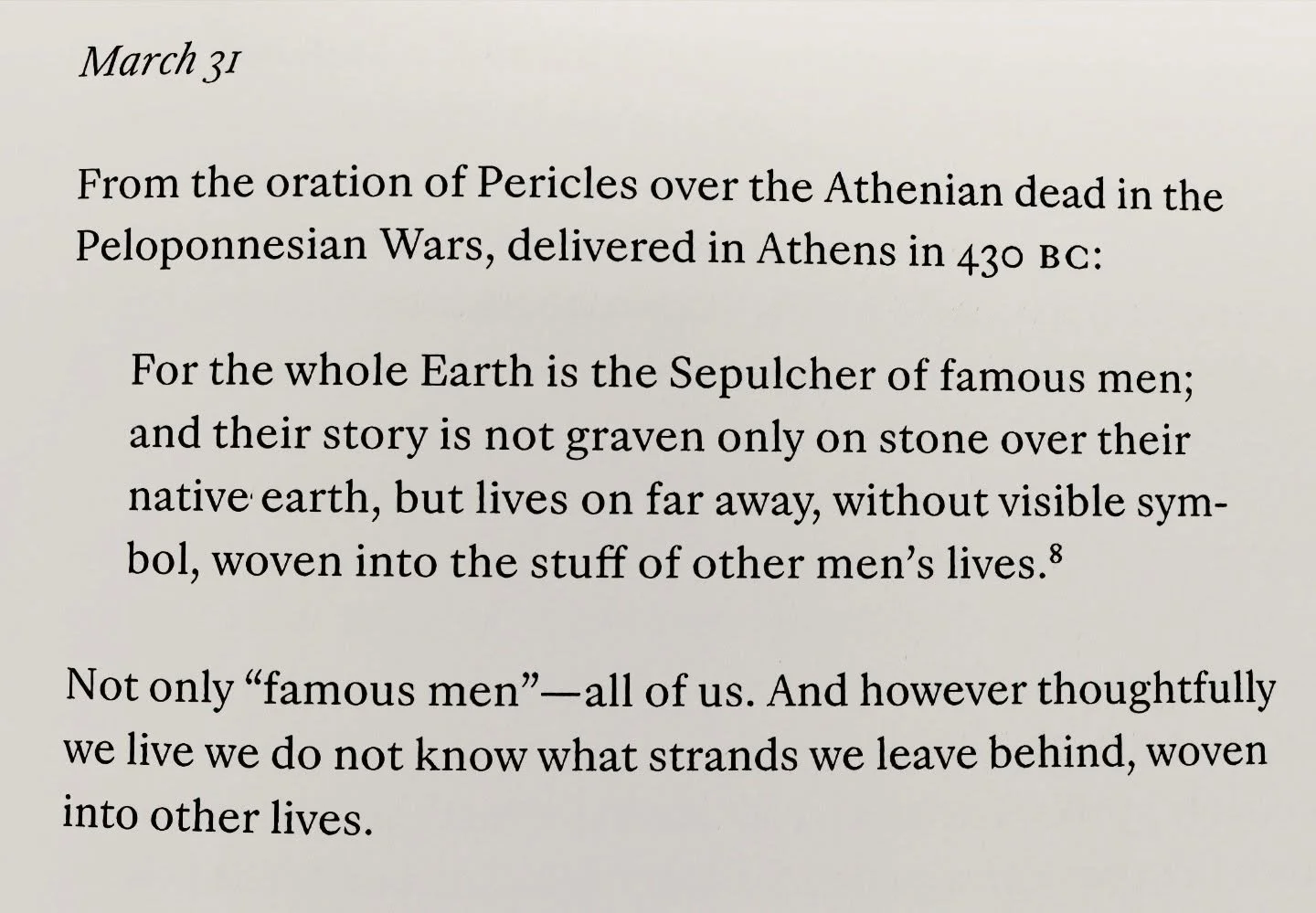 This is Anne Truitt on March 31, 2001. Today is March 31, 2026. 
(with 
Peter Fischli and David Weiss
&ldquo;The Way Things Go&rdquo;
1985-87
Video
BAMPFA)