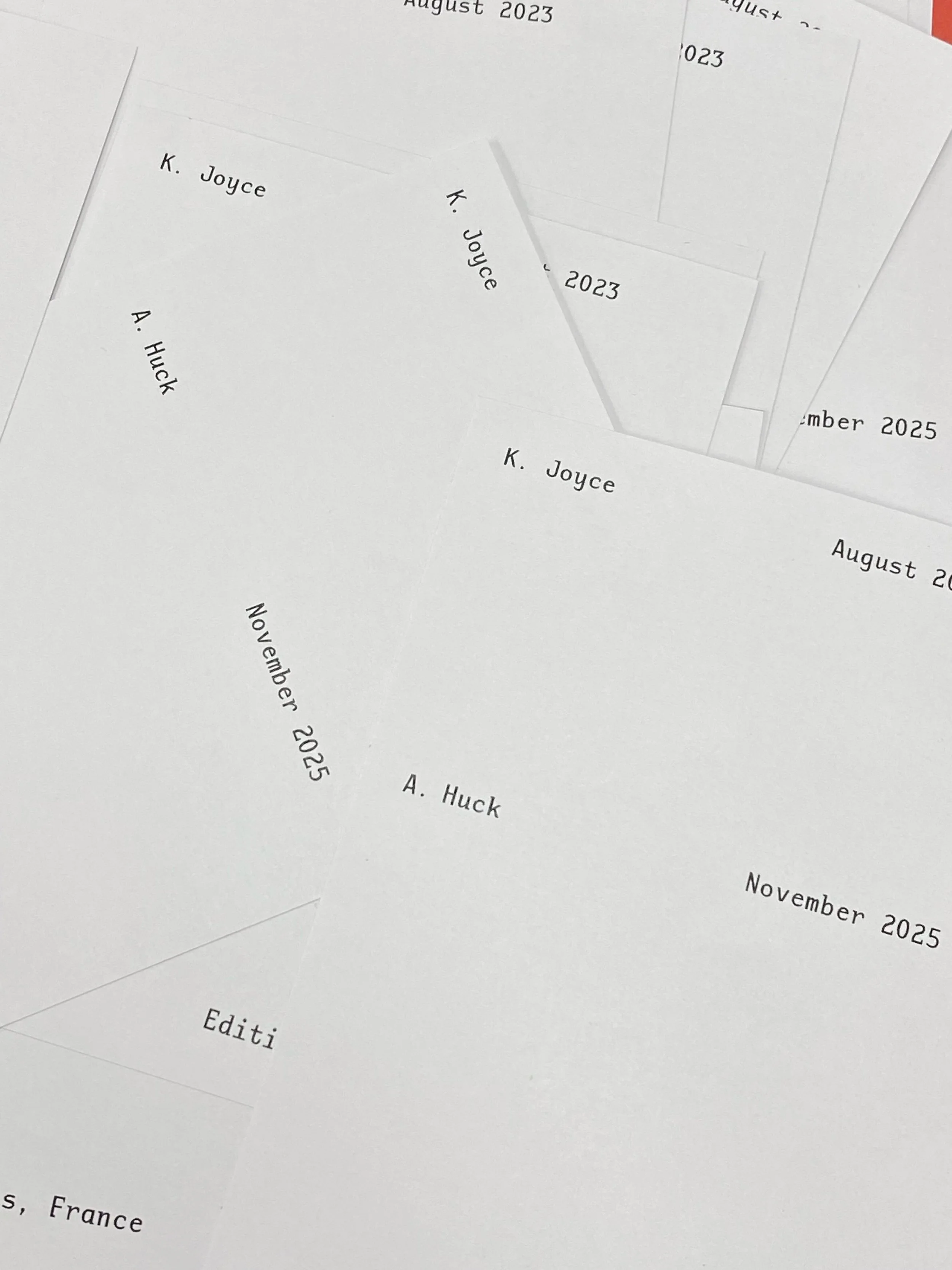 shout out to dear friend @alanrh who will be speaking with @saraok @icp today 3:00pm Friday 8th

Alan and I will have copies of our new booklet with us all weekend as well, if you&rsquo;d like to have a look.

K. Joyce &amp; A. Huck
Untitled (Paris)
