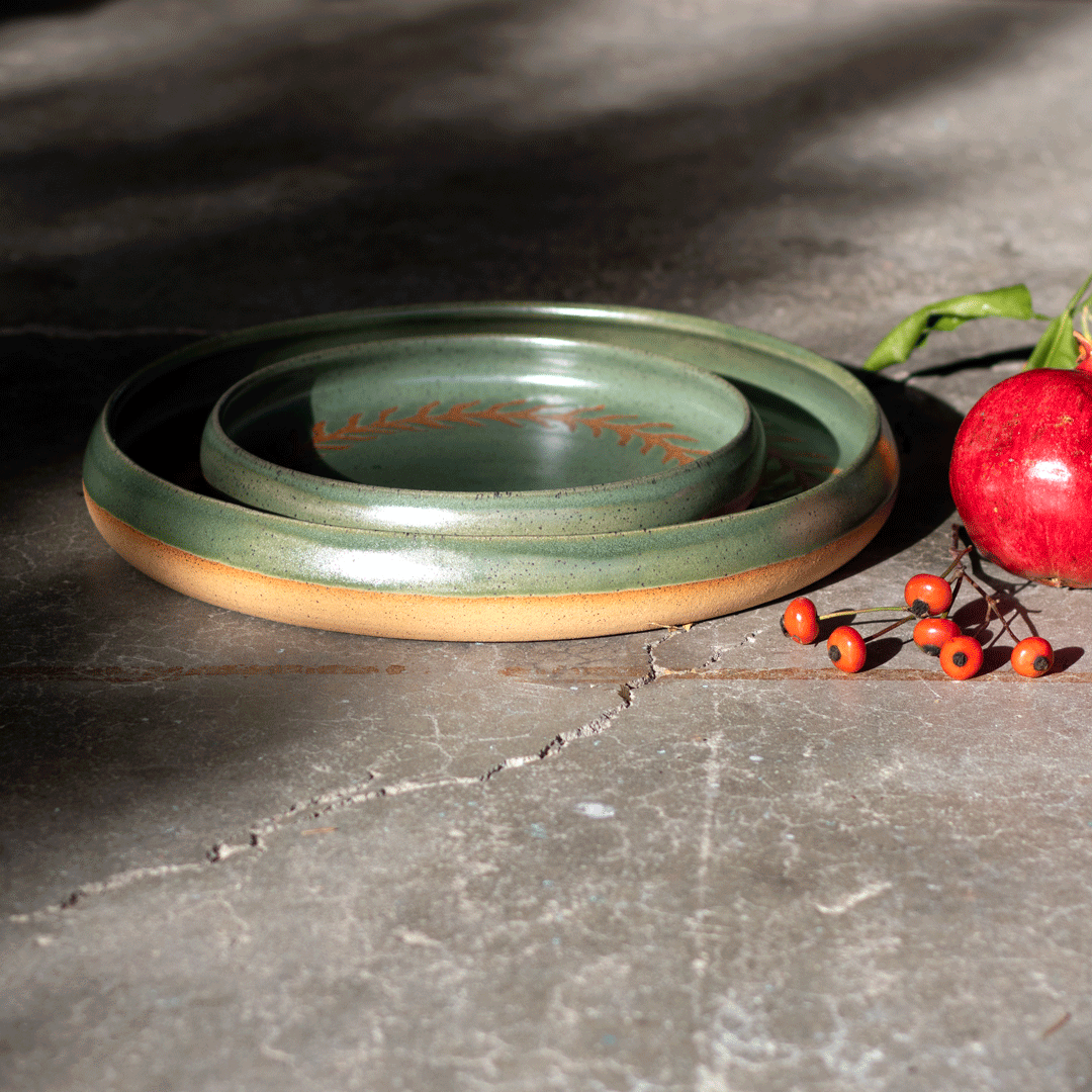 Fern Serving Platter Set