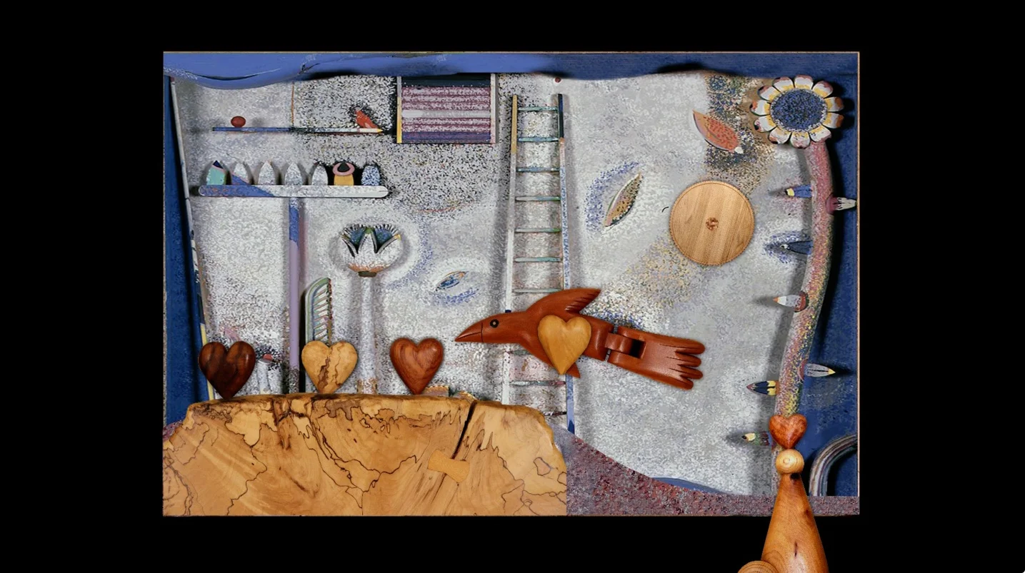 ART IN WOOD : Artwork by Tommy Simpson, Animation by Karen LaFleur & Music by Nancy Tucker