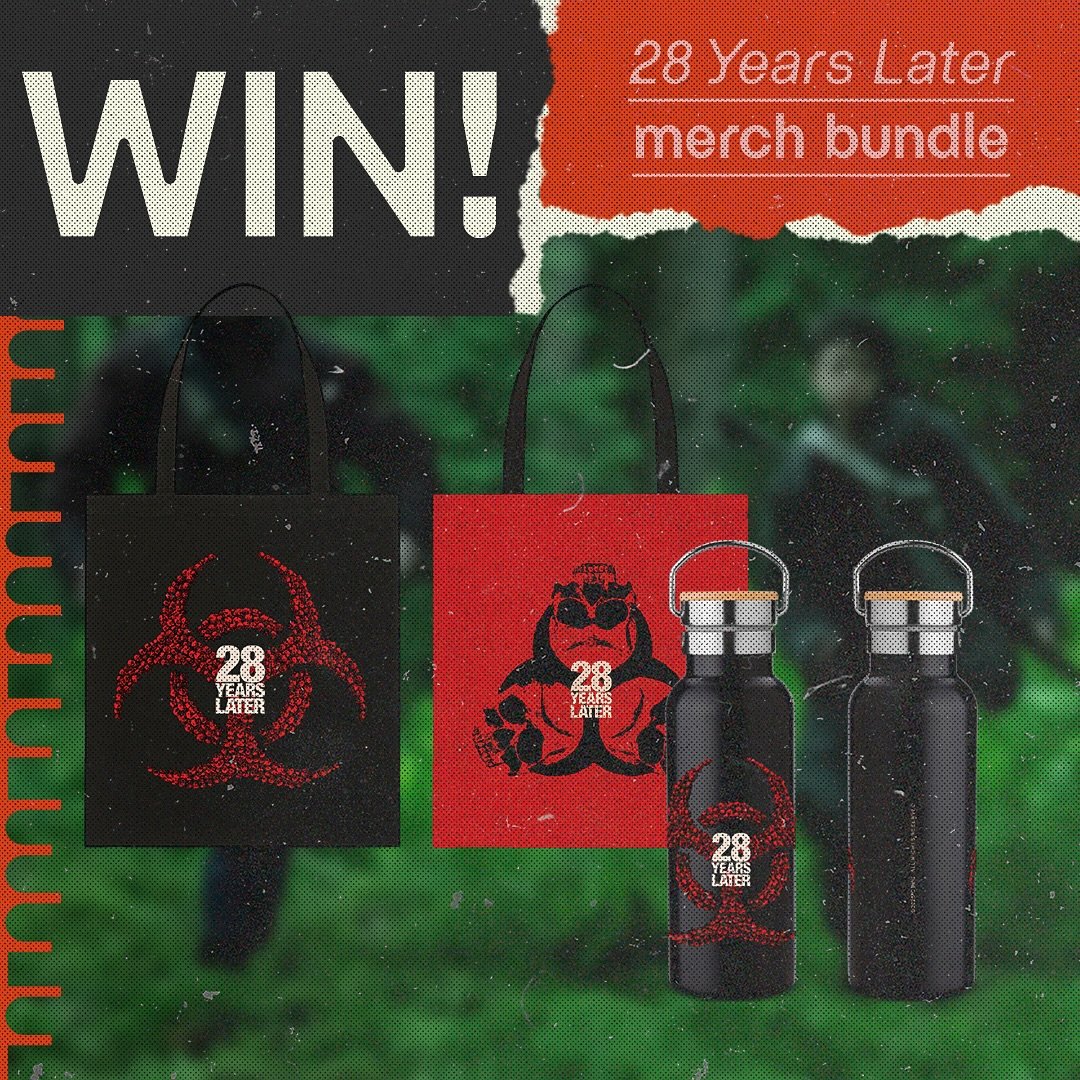 WIN: 28 YEARS LATER MERCH BUNDLE ✨🧟

28 YEARS LATER is the highly anticipated sequel in Danny Boyle&rsquo;s 28 Days Later franchise, and our latest #DontMiss. That&rsquo;s why we&rsquo;re excited to team up with our friends at Sony Pictures to share