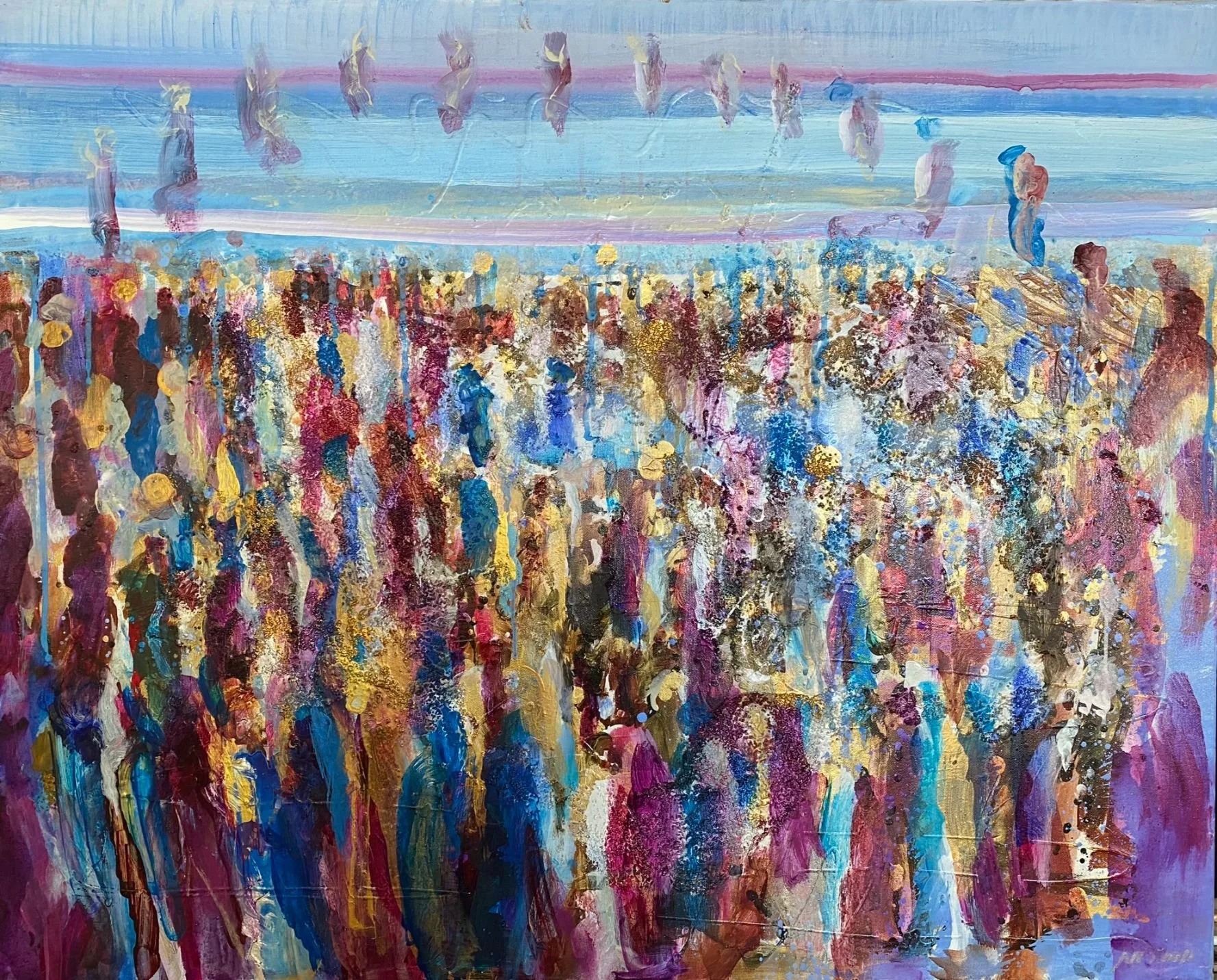 Circle dance at the sea