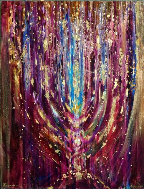 Menorah Wine - Menorah print