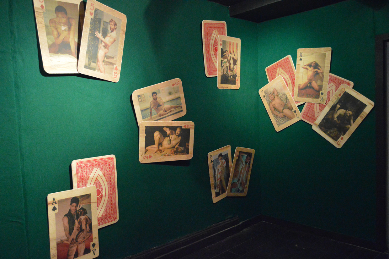 Installation Shots, Kai Matsumiya Gallery. Each card unique C-Print of original photo on 15x22" wooden panel with silk-screened back.