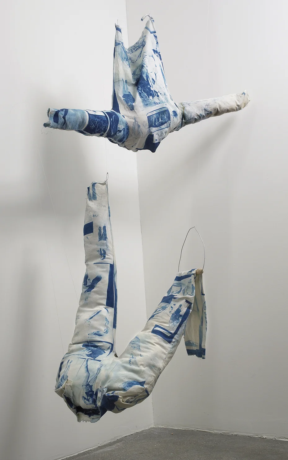 "My body of work" Cyanotype Bodysuit featuring monotype prints of everything I ever made.