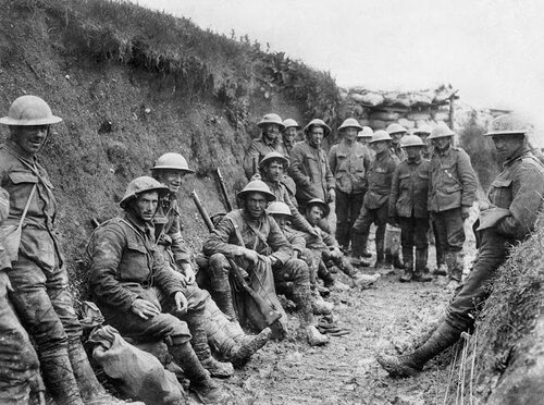 A captured soldier suffering from Shell Shock, The Somme; ca. 1916