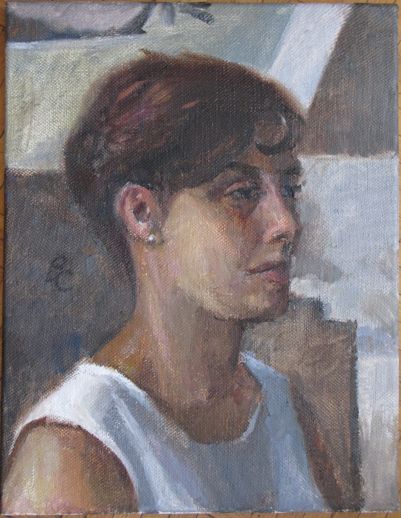 Imene, 18 x 14 inches, oil on linen, 2017.