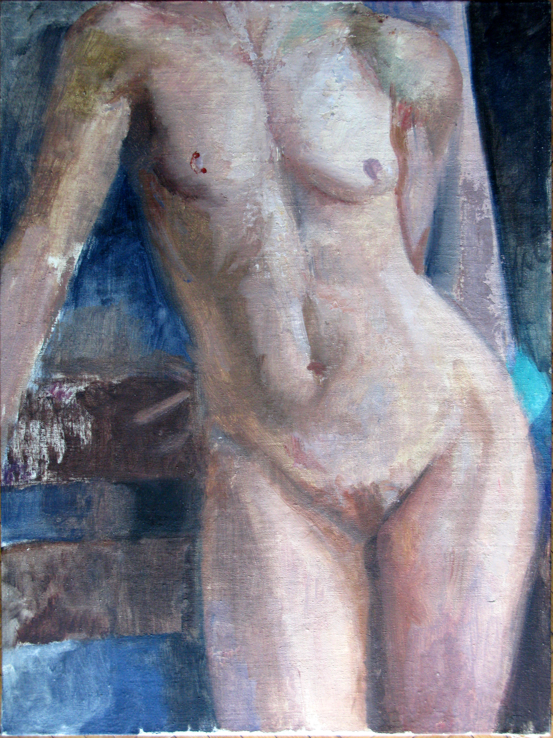 Eva, Torso, 24" x 18", oil on panel, 2004.