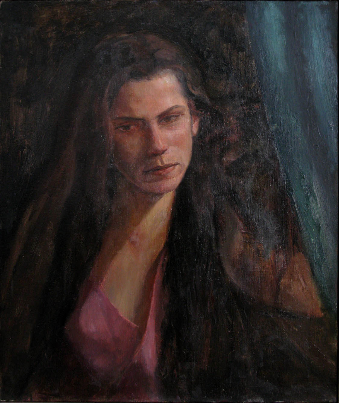 Portrait Study, 24 x 20 inches, oil on linen, 1982.