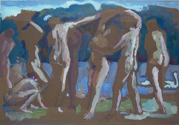 Study for Rites of Spring, 8.75" x 12", gouache, 2003.