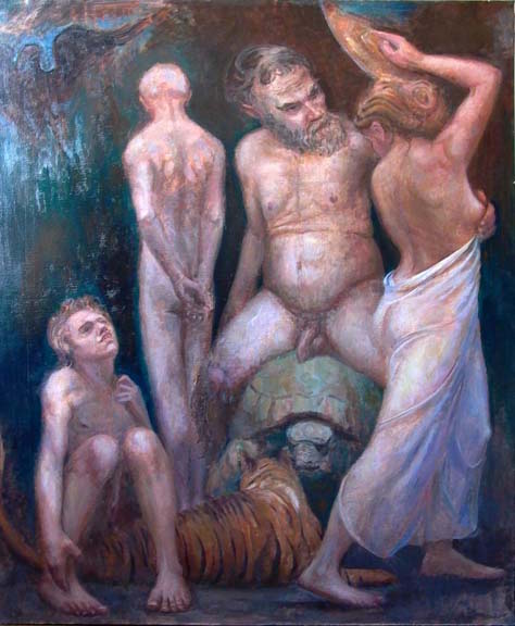 Totem and Taboo, 64" x 52", oil on linen, 1994.