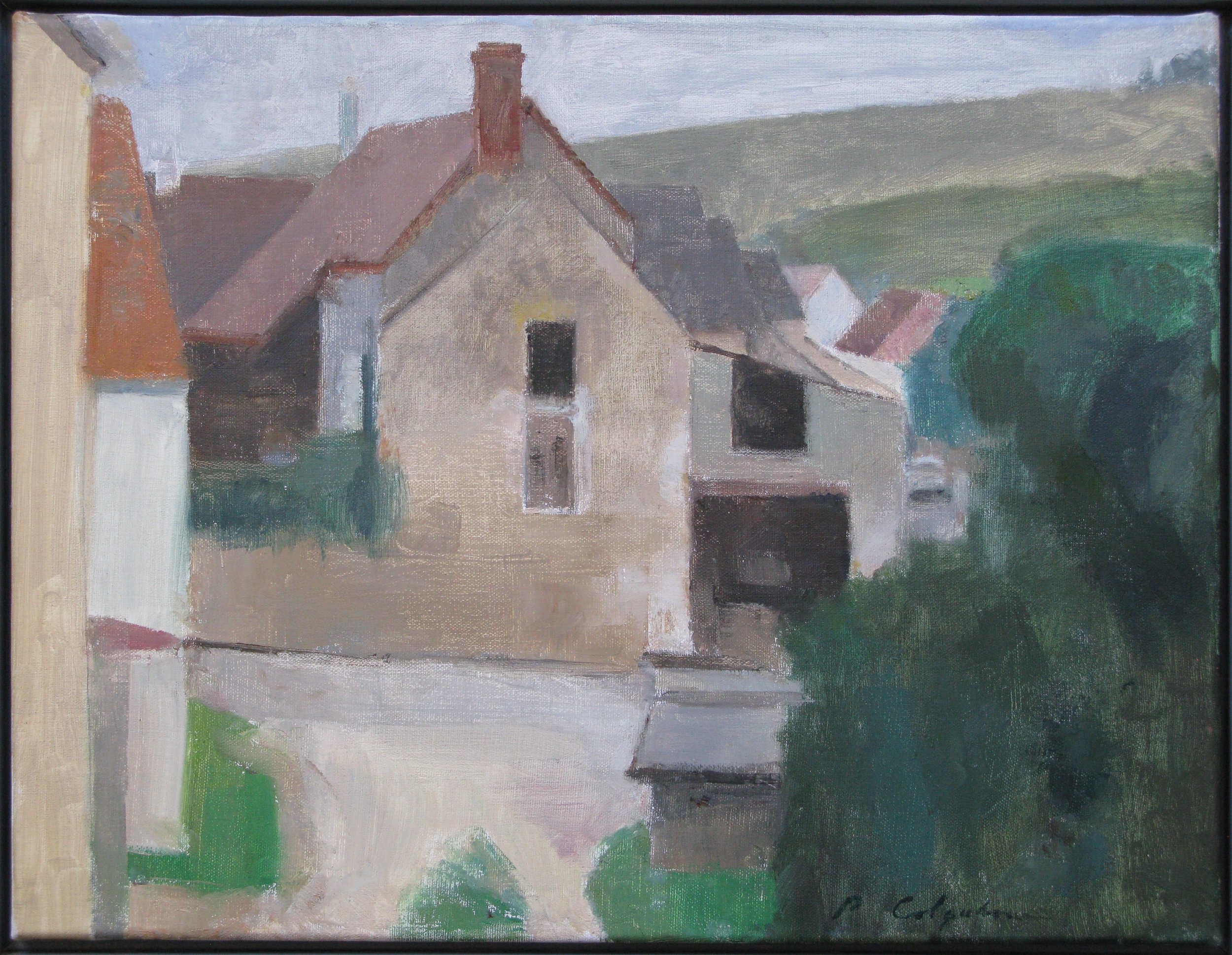 Irancy Farm House, 17" x 22", oil on linen, 2013.