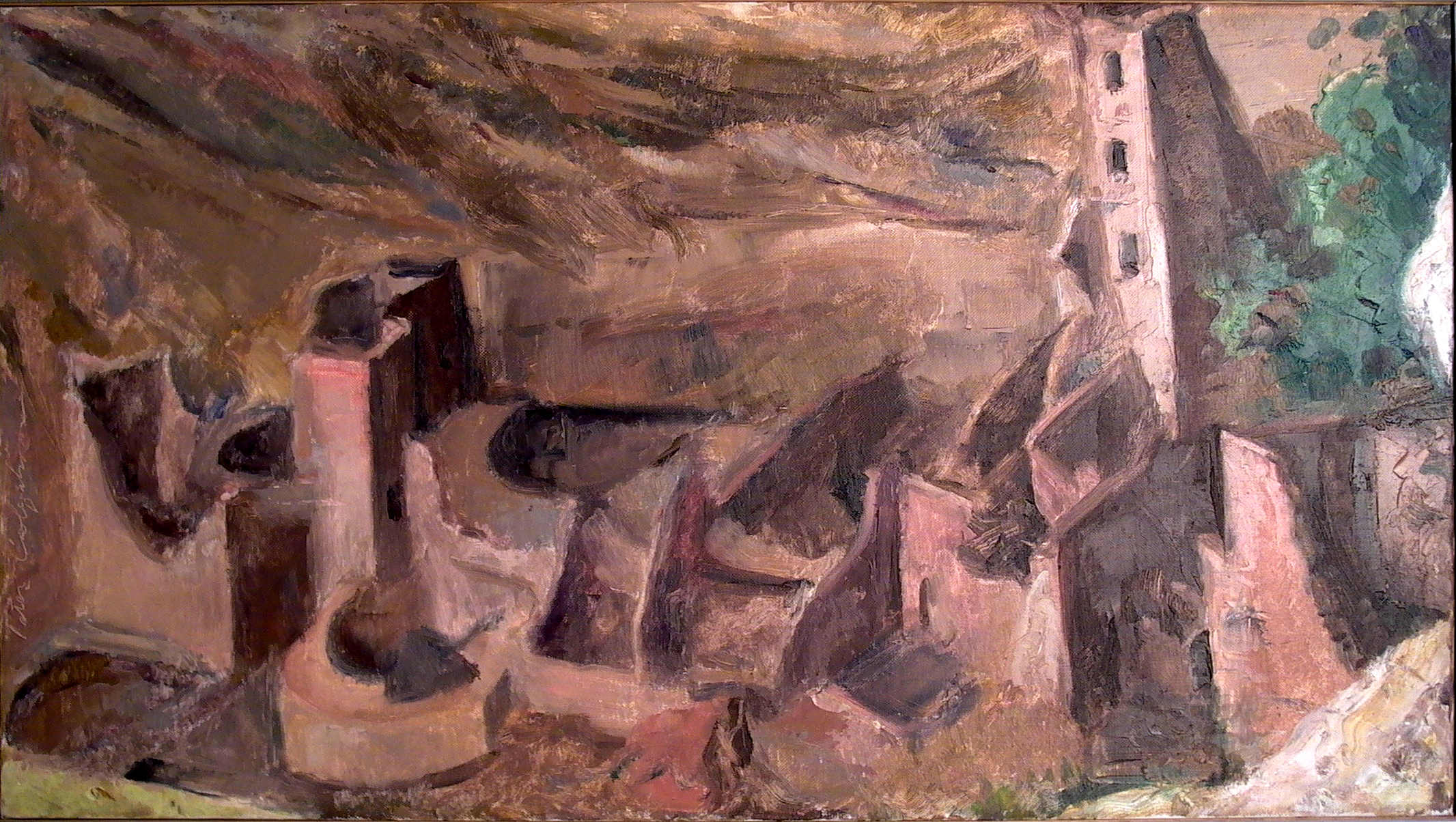 Mesa Verde, 16" x 28", oil on linen, 1996.