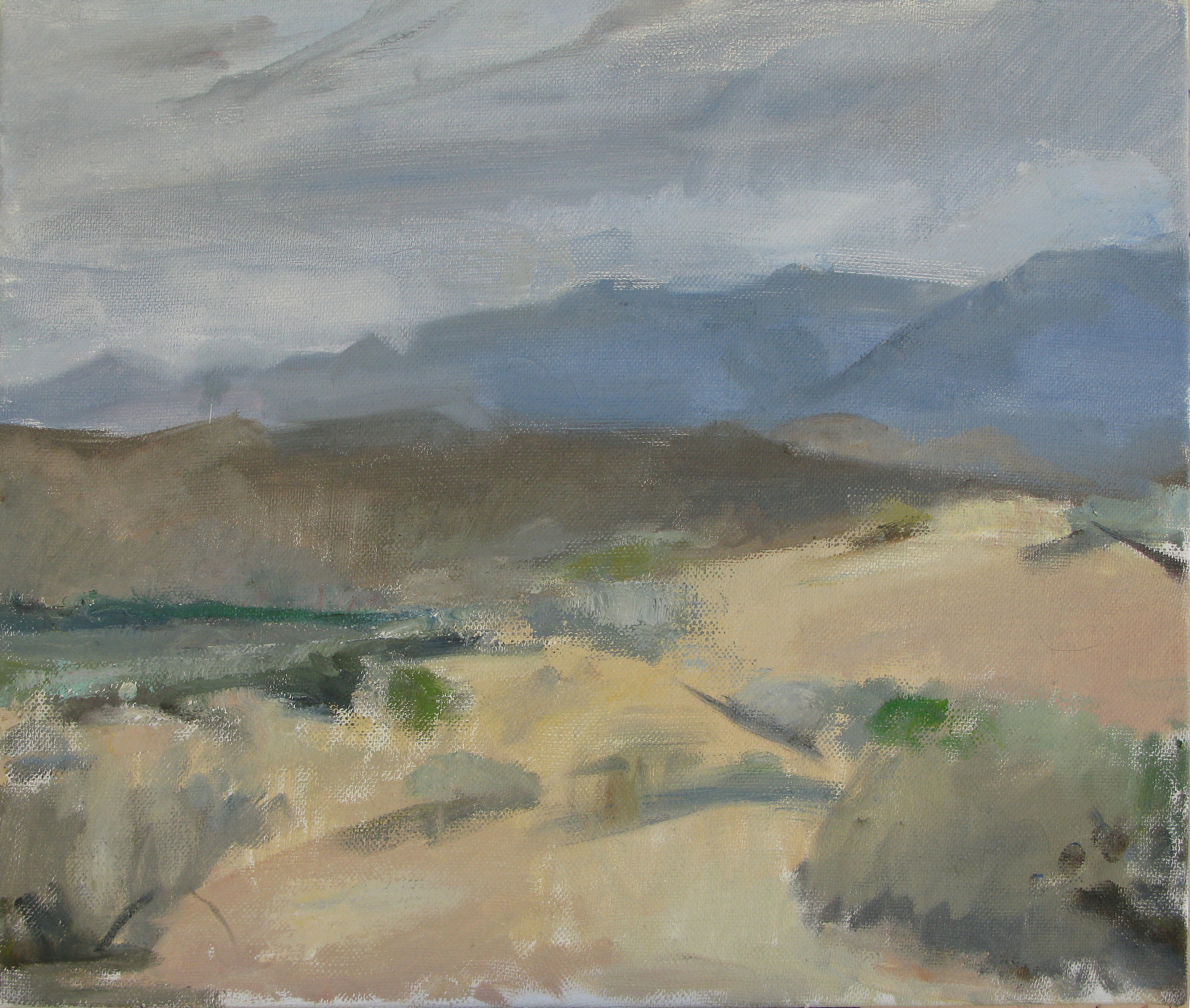 Off Ed Powers Rd, Near 395, 21" x 24", oil on linen, 2015.