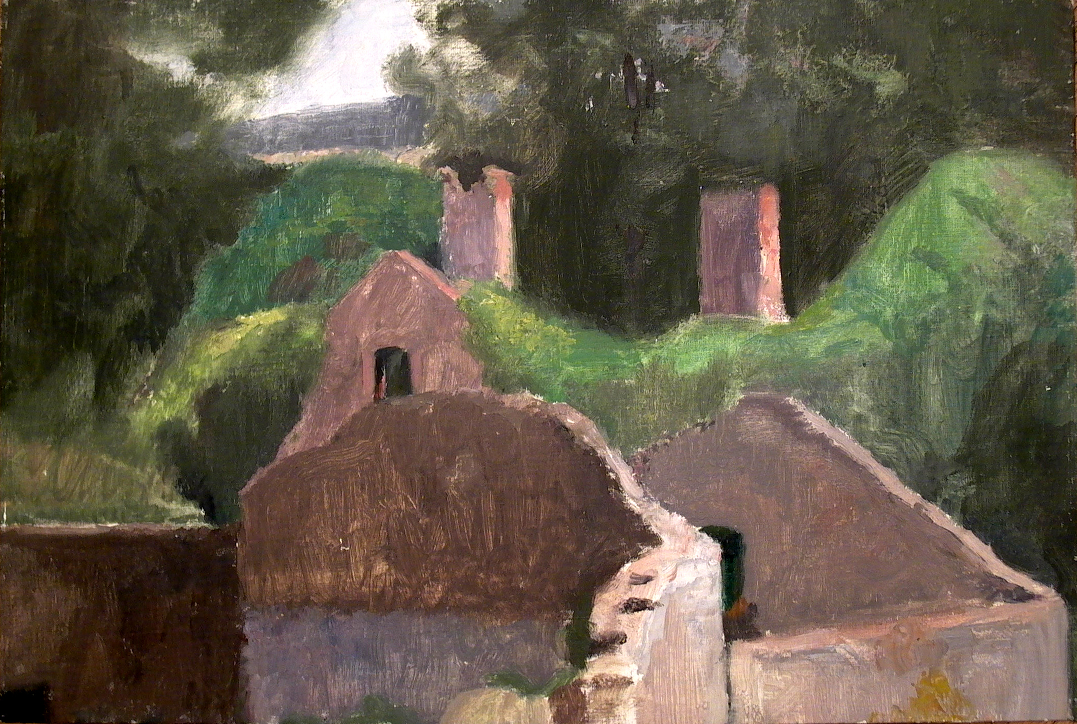 Rochefort Ruins, 12" x 18", oil on linen, 2003.
