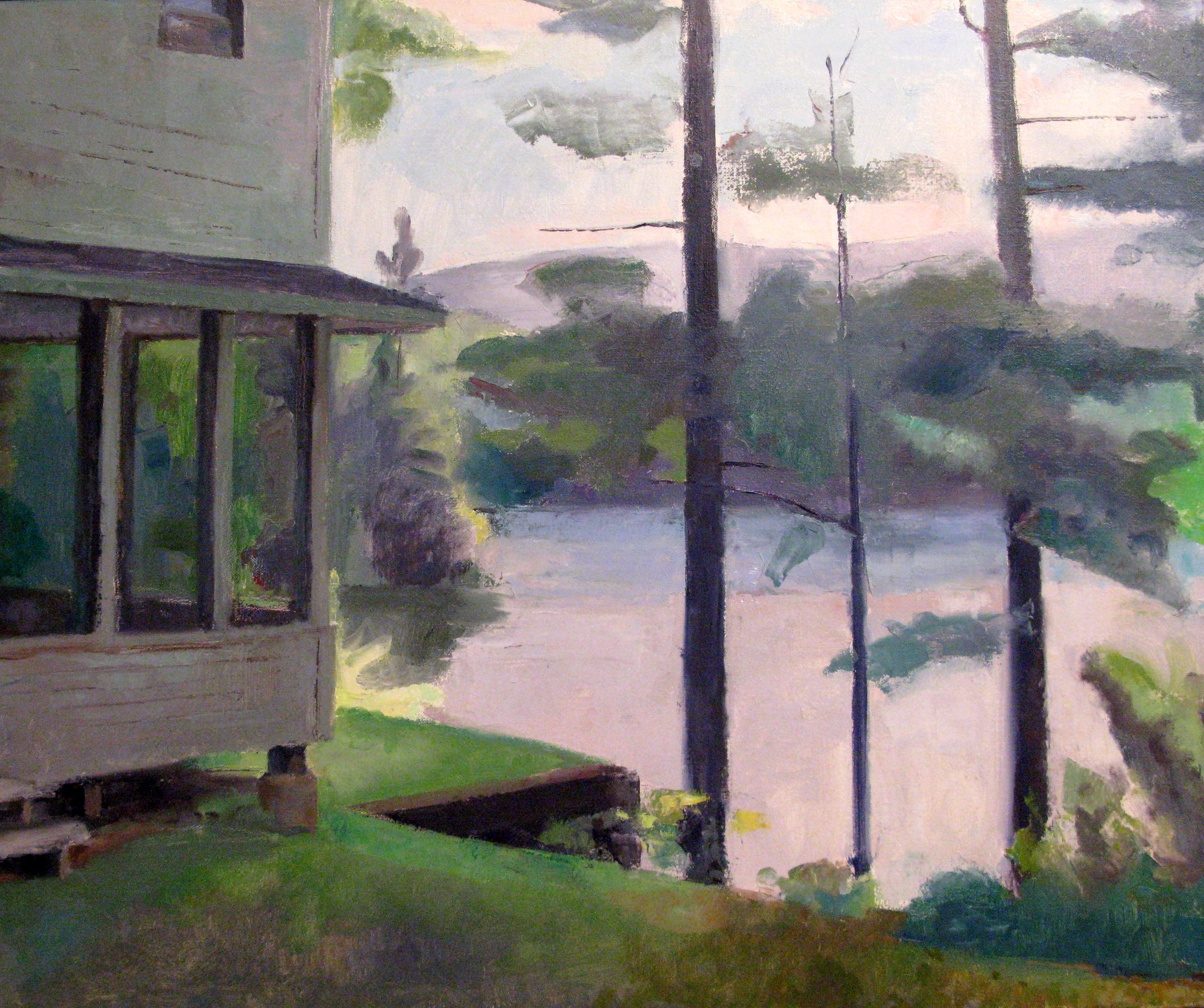 Sally's Pond, 22" x 26", oil on linen, 2002.