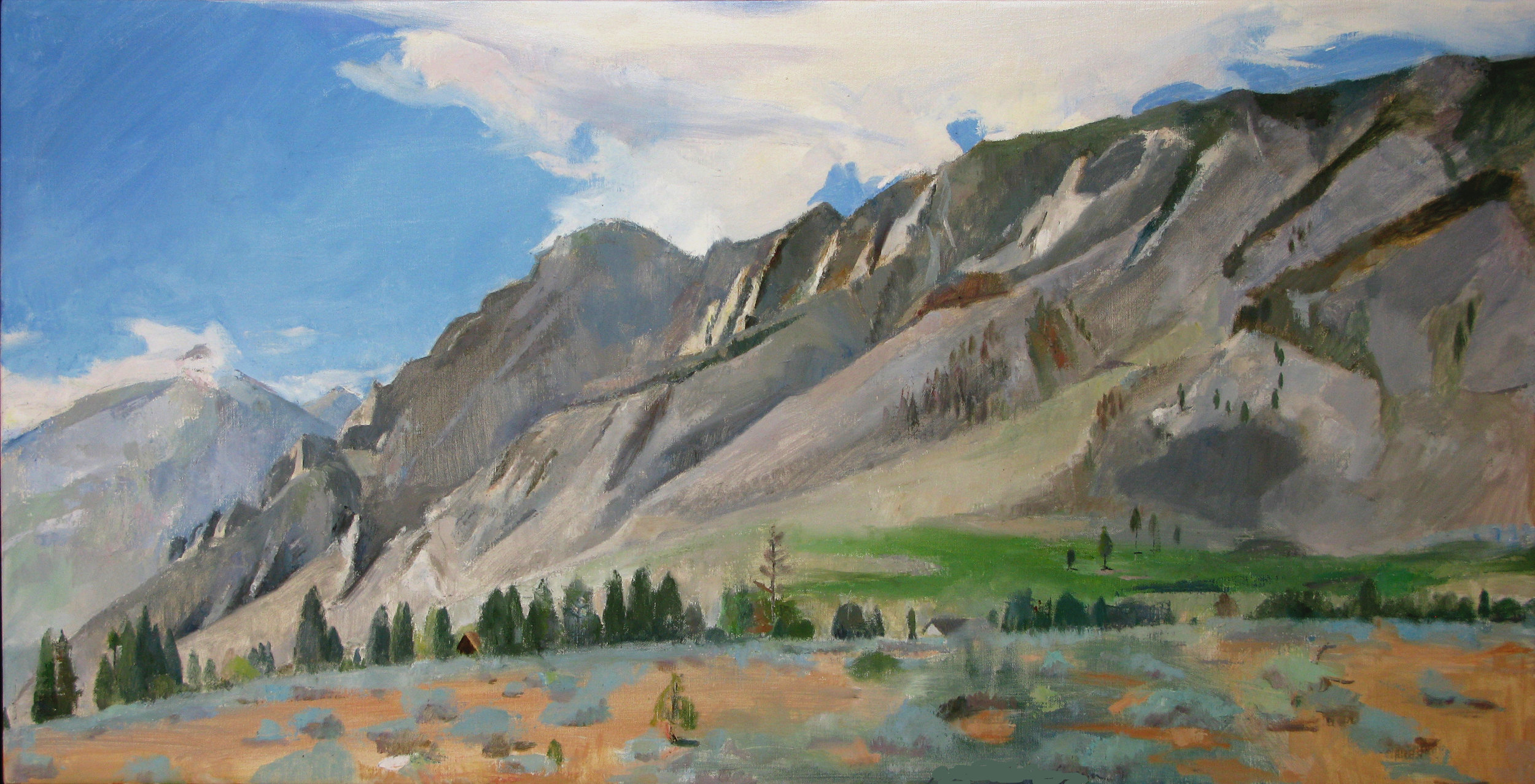 Swall Meadows, 24" x 48", oil on linen, 2015.