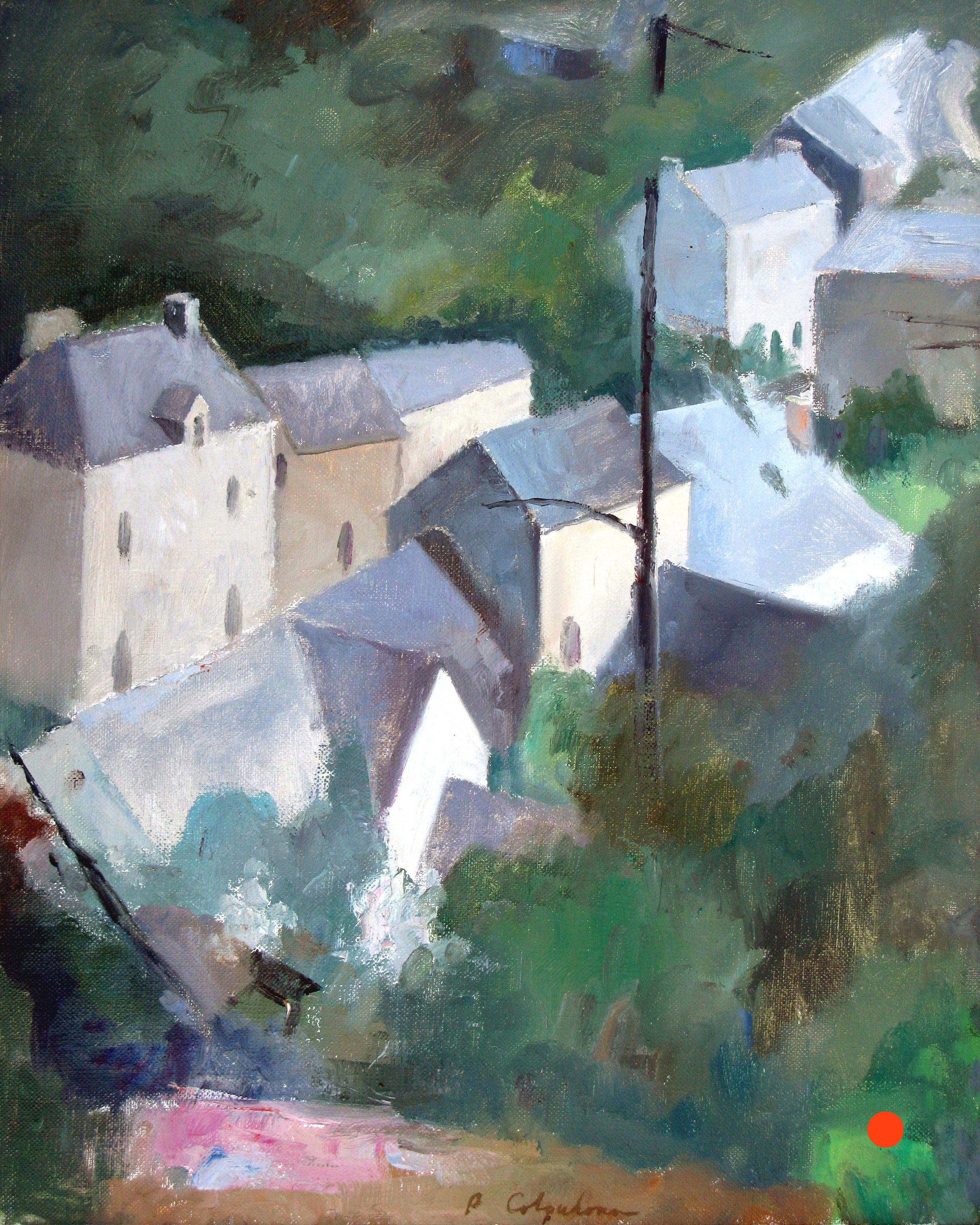 Vieux Bourg, 16" x 20", oil on linen, 2002.