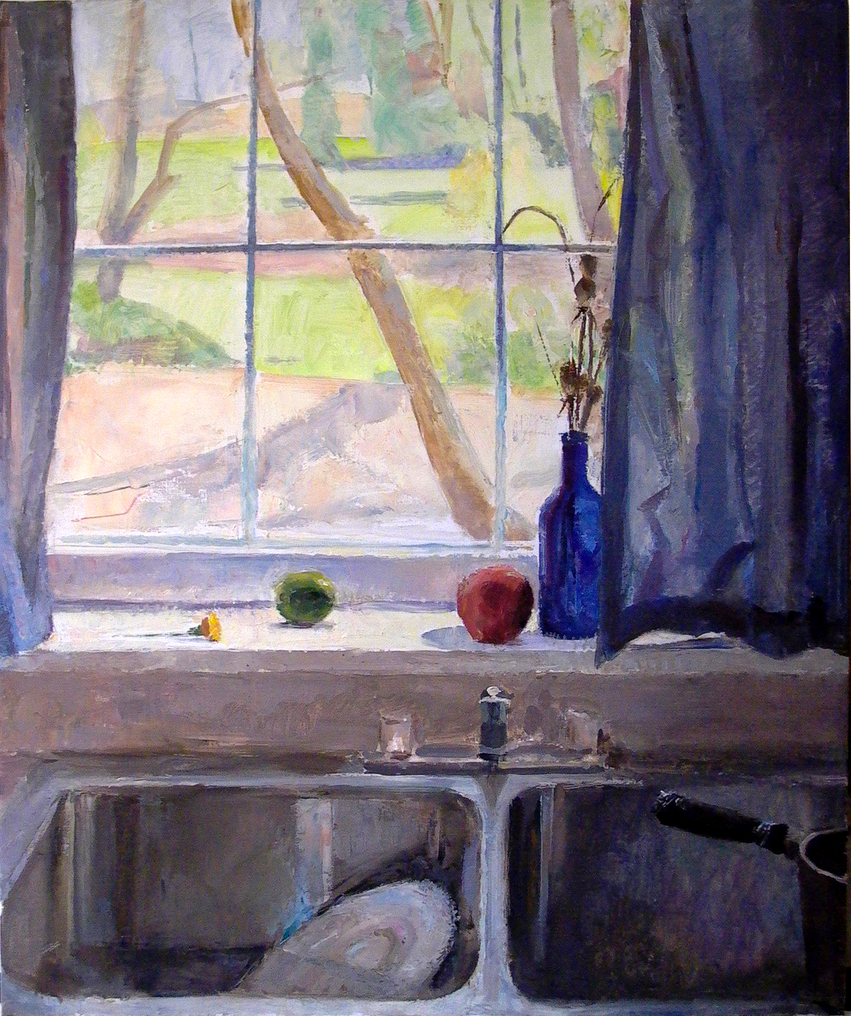 Taos Kitchen, 24" x 20", oil on linen, 2001.