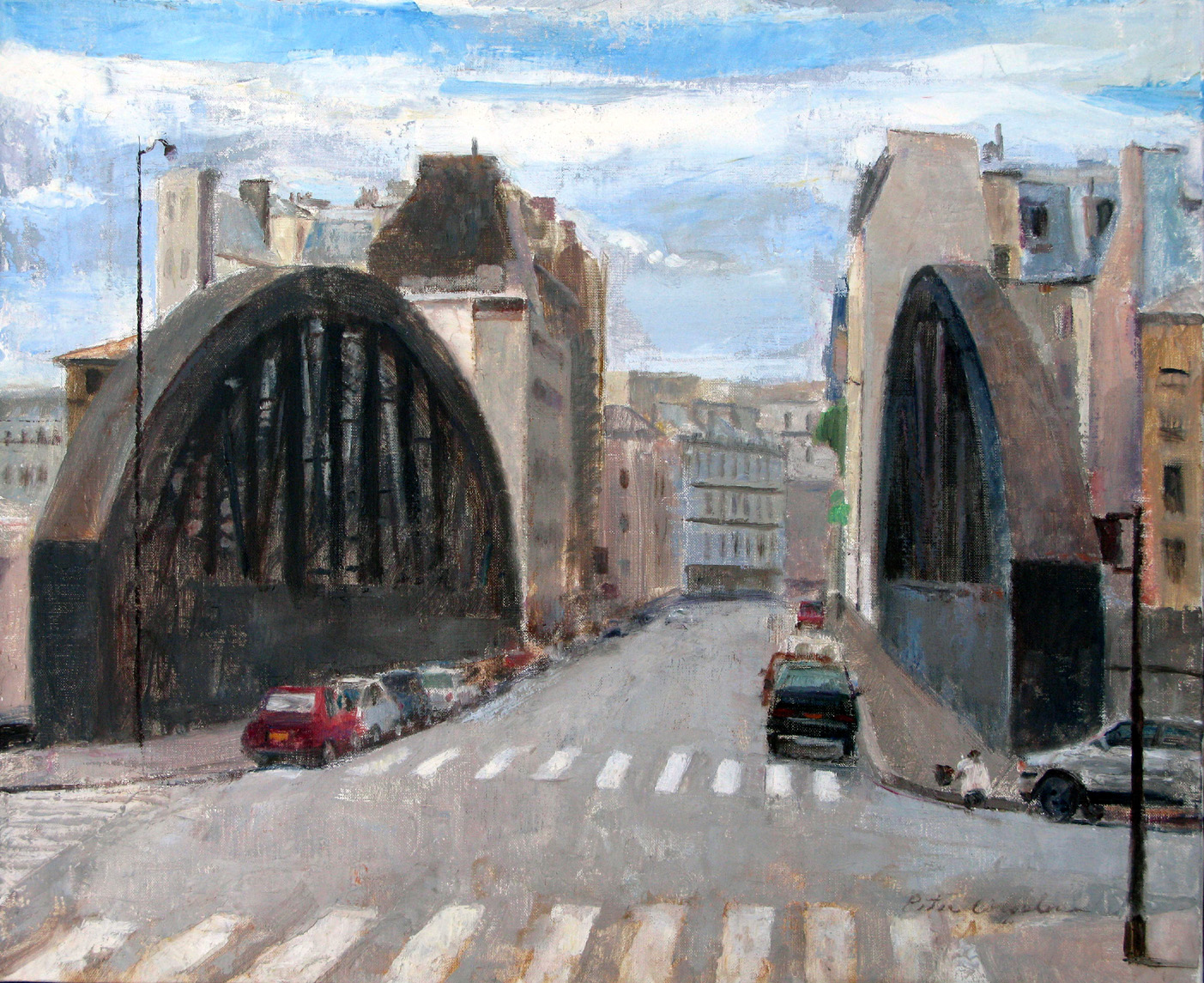 Rue Aqueduc, 19" x 24", oil on linen, 1998.