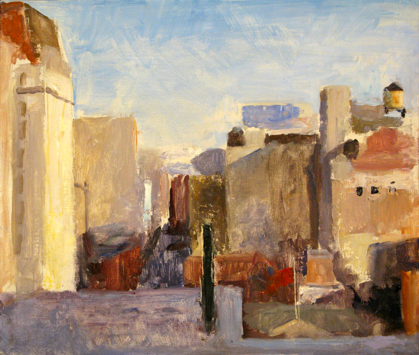 Seventeenth Street, 16" x 19", oil on panel, 2004.