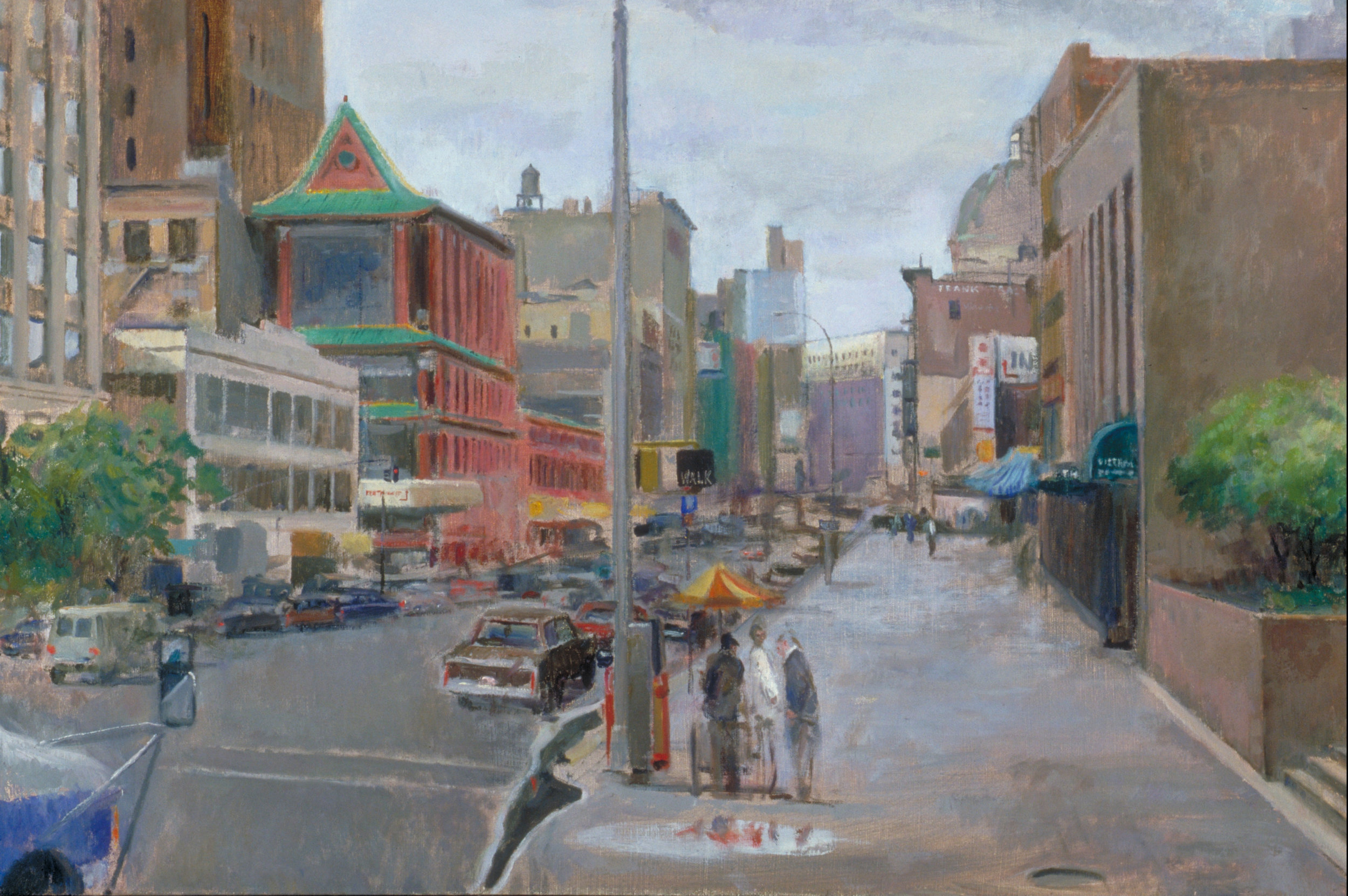 China Town, 24" x 36", oil on linen, 1995.
