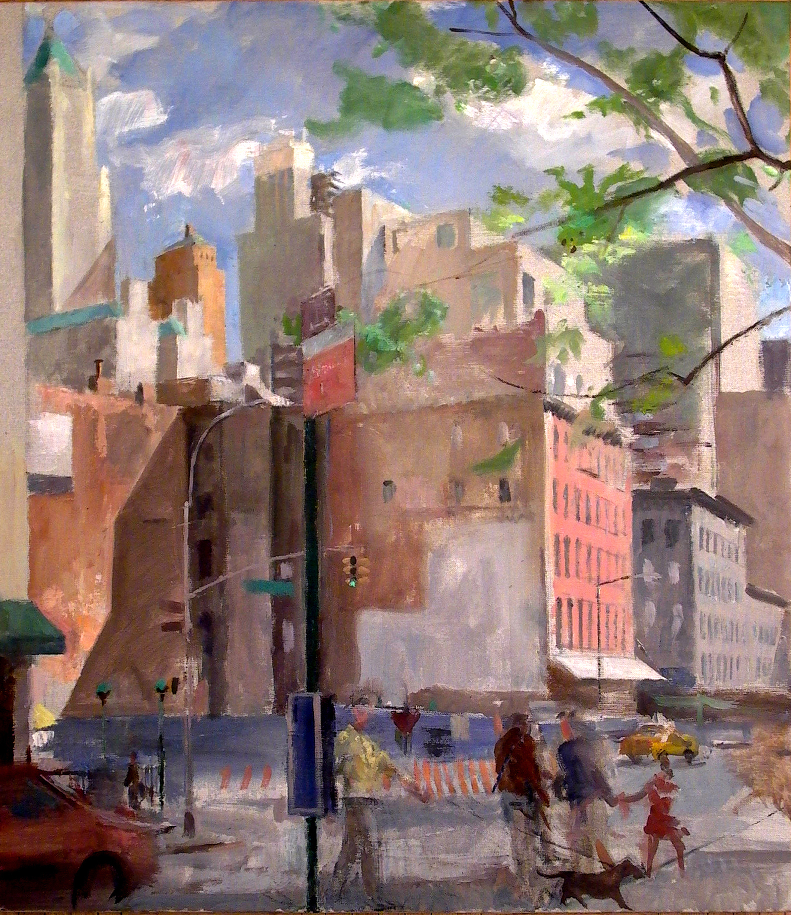 West Broadway and Chambers, oil on linen, 30 x 26 inches, 2007